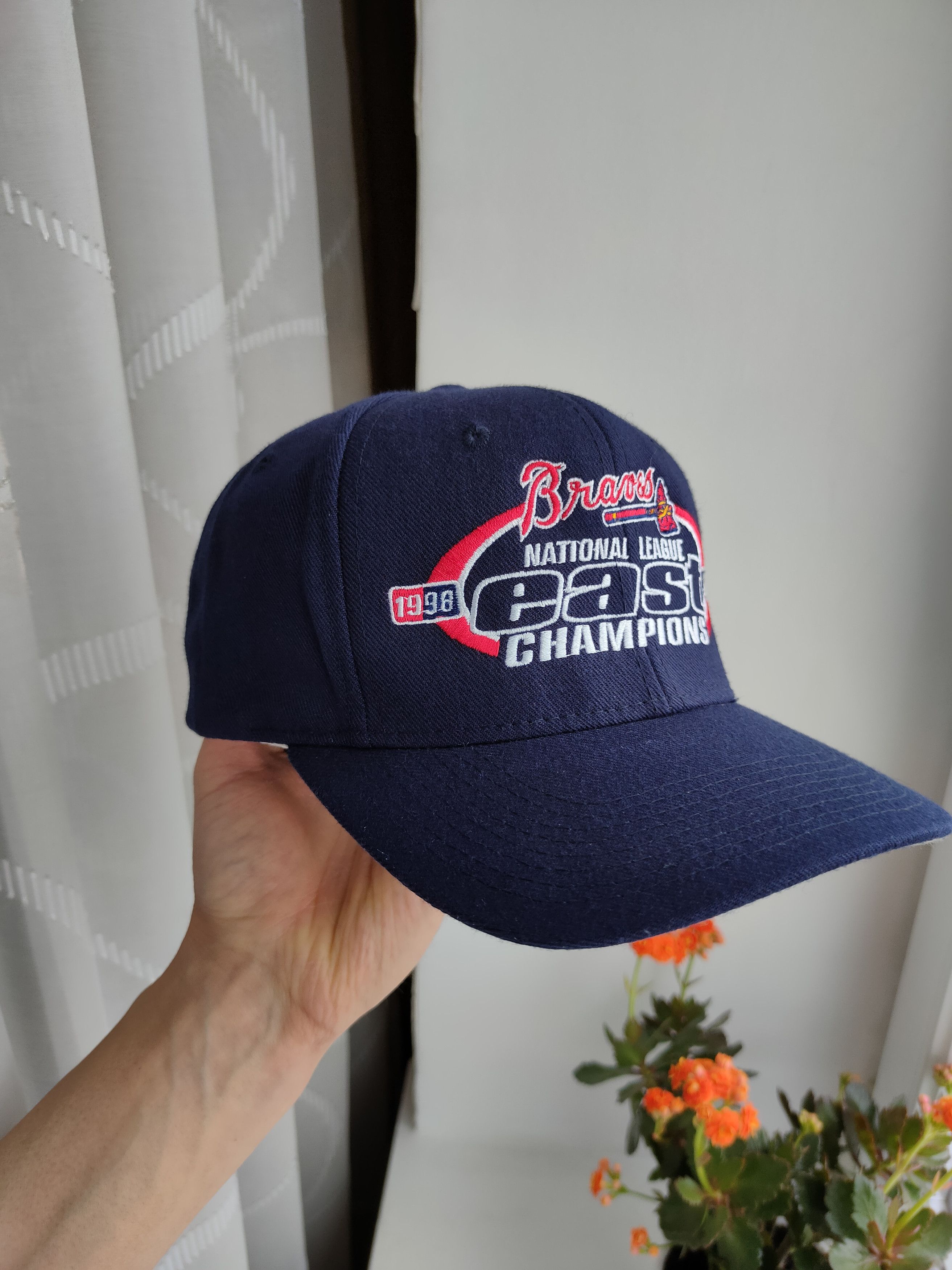 New Era 90s New Era Atlanta Braves MLB Vintage Cap Hat East Champion Size ONE SIZE - 10 Thumbnail