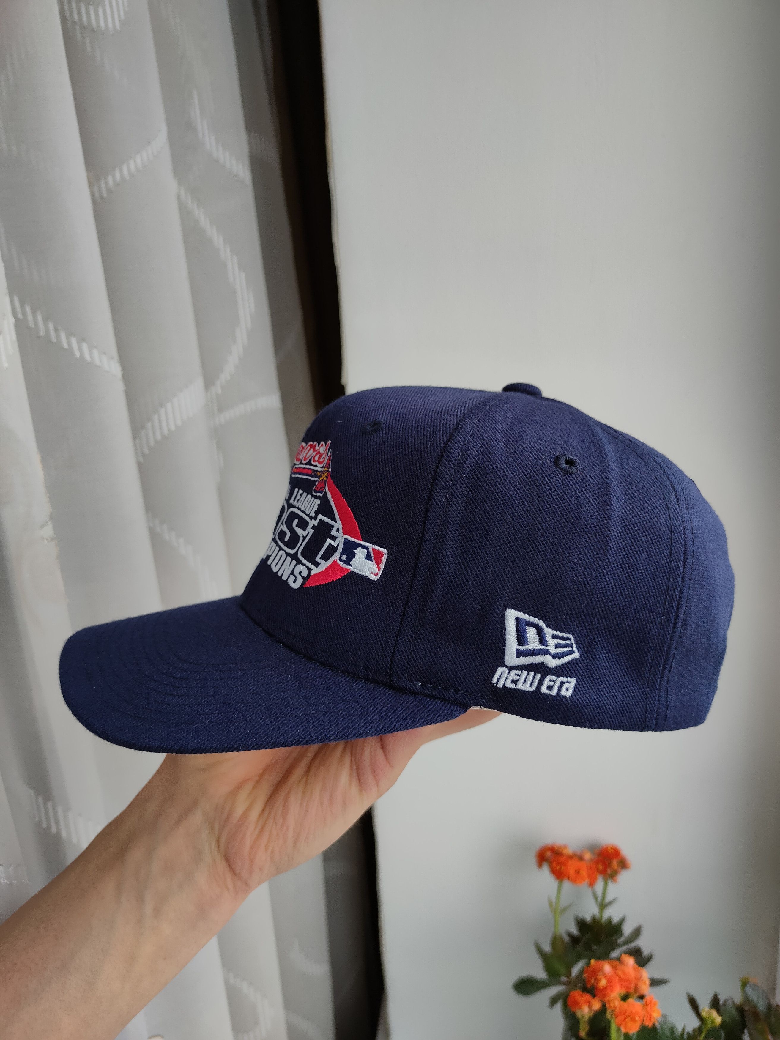 New Era 90s New Era Atlanta Braves MLB Vintage Cap Hat East Champion Size ONE SIZE - 3 Thumbnail