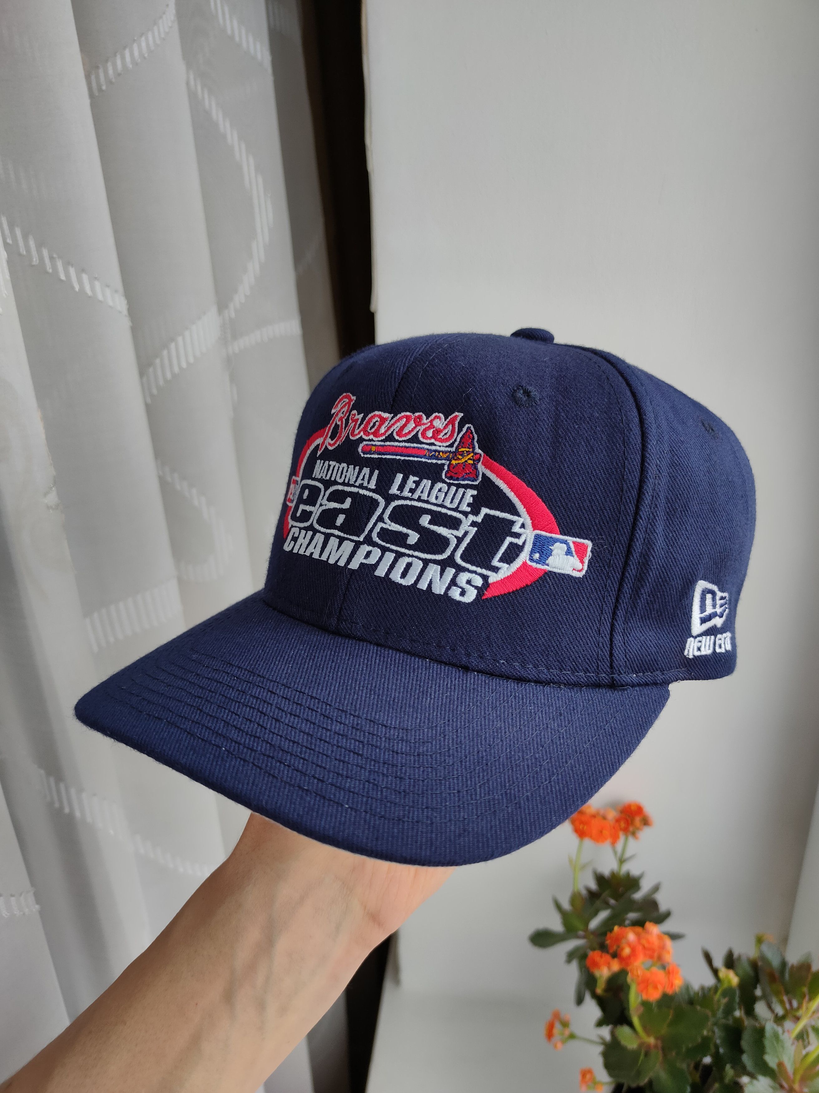 New Era 90s New Era Atlanta Braves MLB Vintage Cap Hat East Champion Size ONE SIZE - 2 Thumbnail