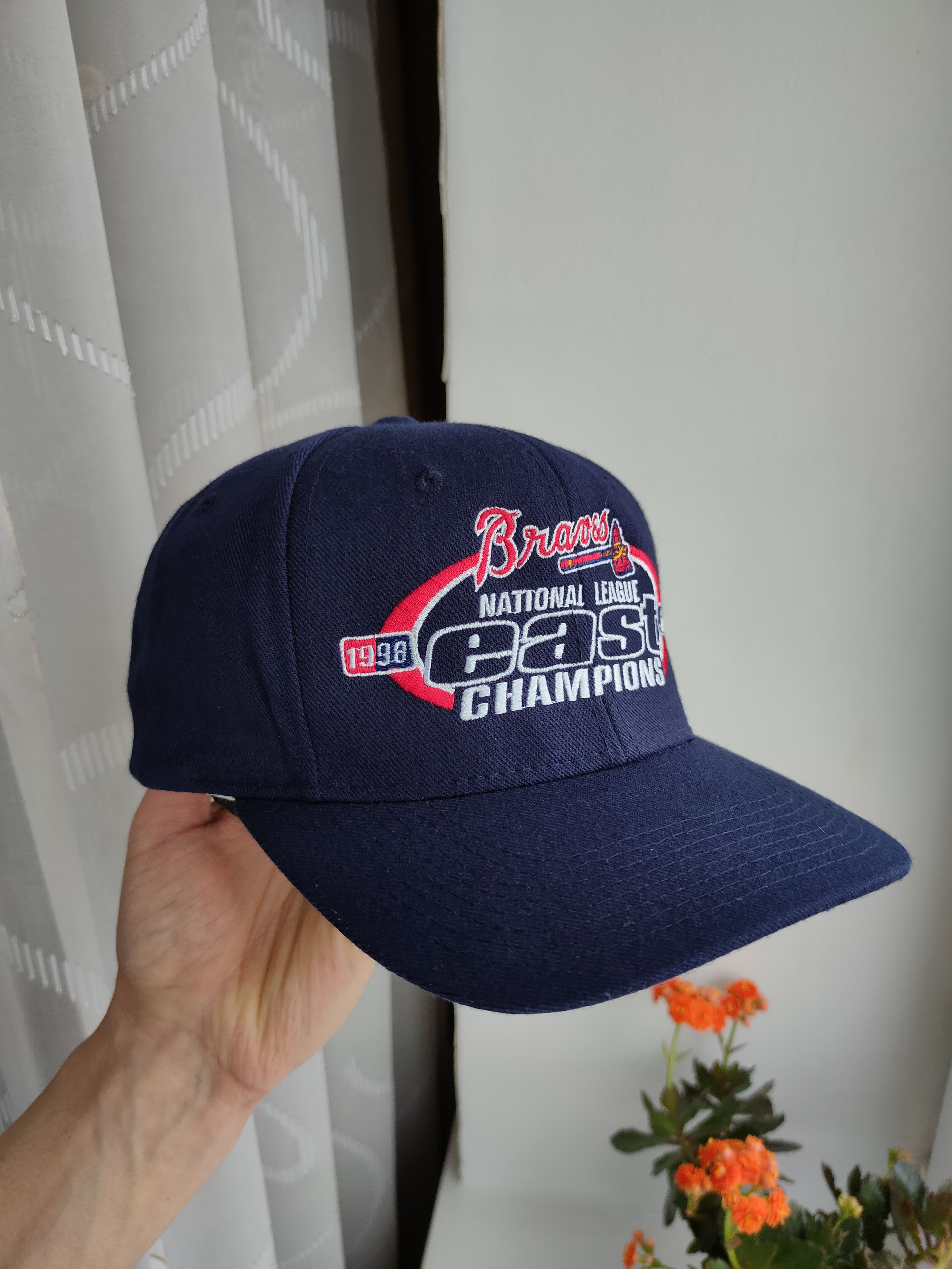 New Era 90s New Era Atlanta Braves MLB Vintage Cap Hat East Champion Size ONE SIZE - 4 Thumbnail