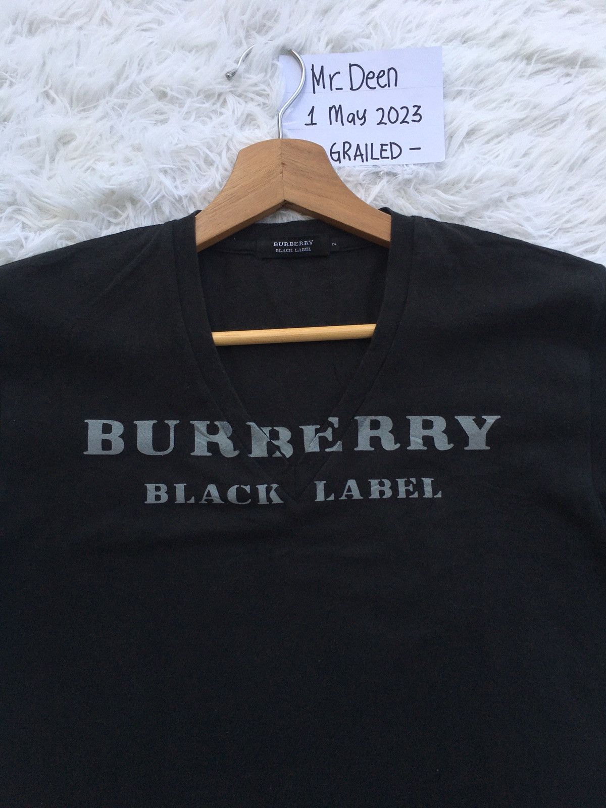 Burberry Rare Vintage Burberry Black Label Spellout Tee Size US S / EU 44-46 / 1 - 6 Thumbnail