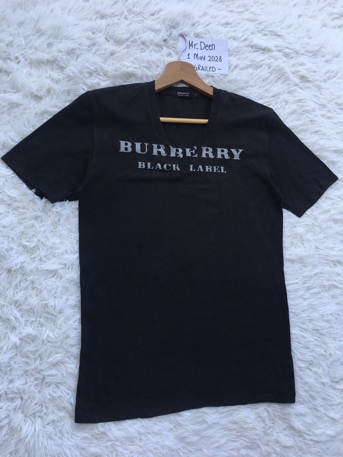 Burberry Rare Vintage Burberry Black Label Spellout Tee Size US S / EU 44-46 / 1 - 2 Thumbnail