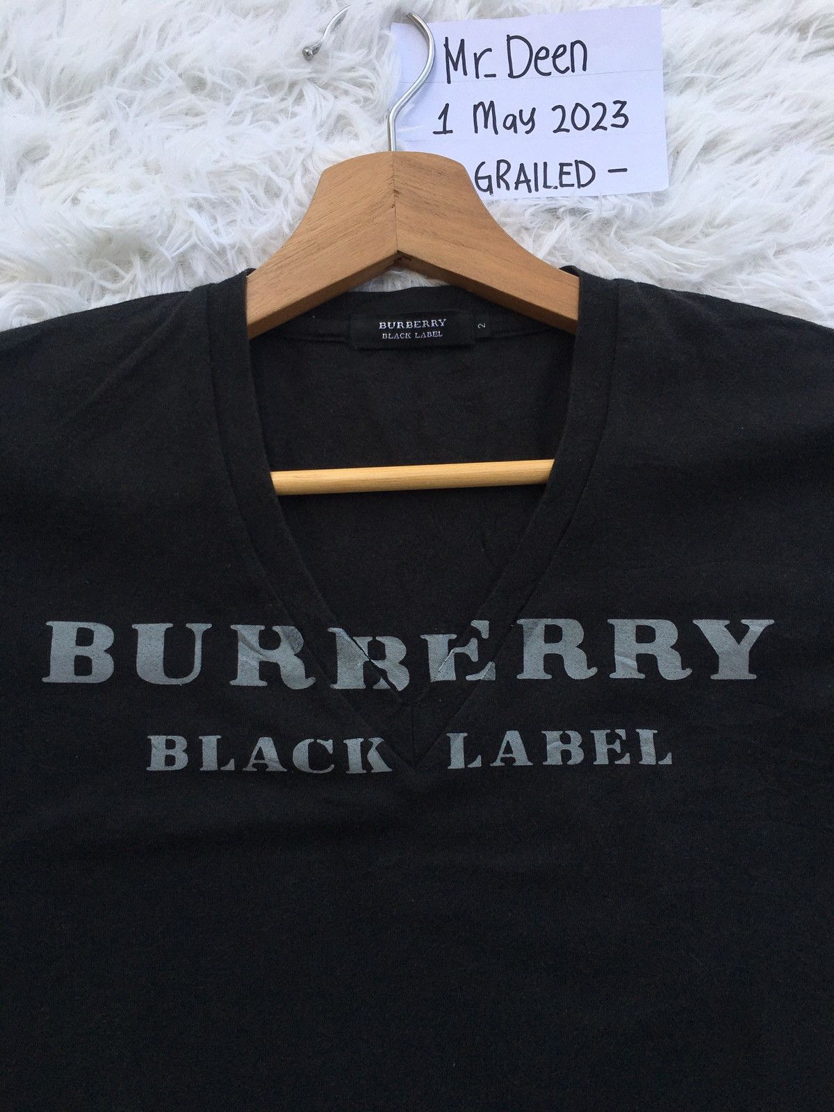 Burberry Rare Vintage Burberry Black Label Spellout Tee Size US S / EU 44-46 / 1 - 7 Thumbnail