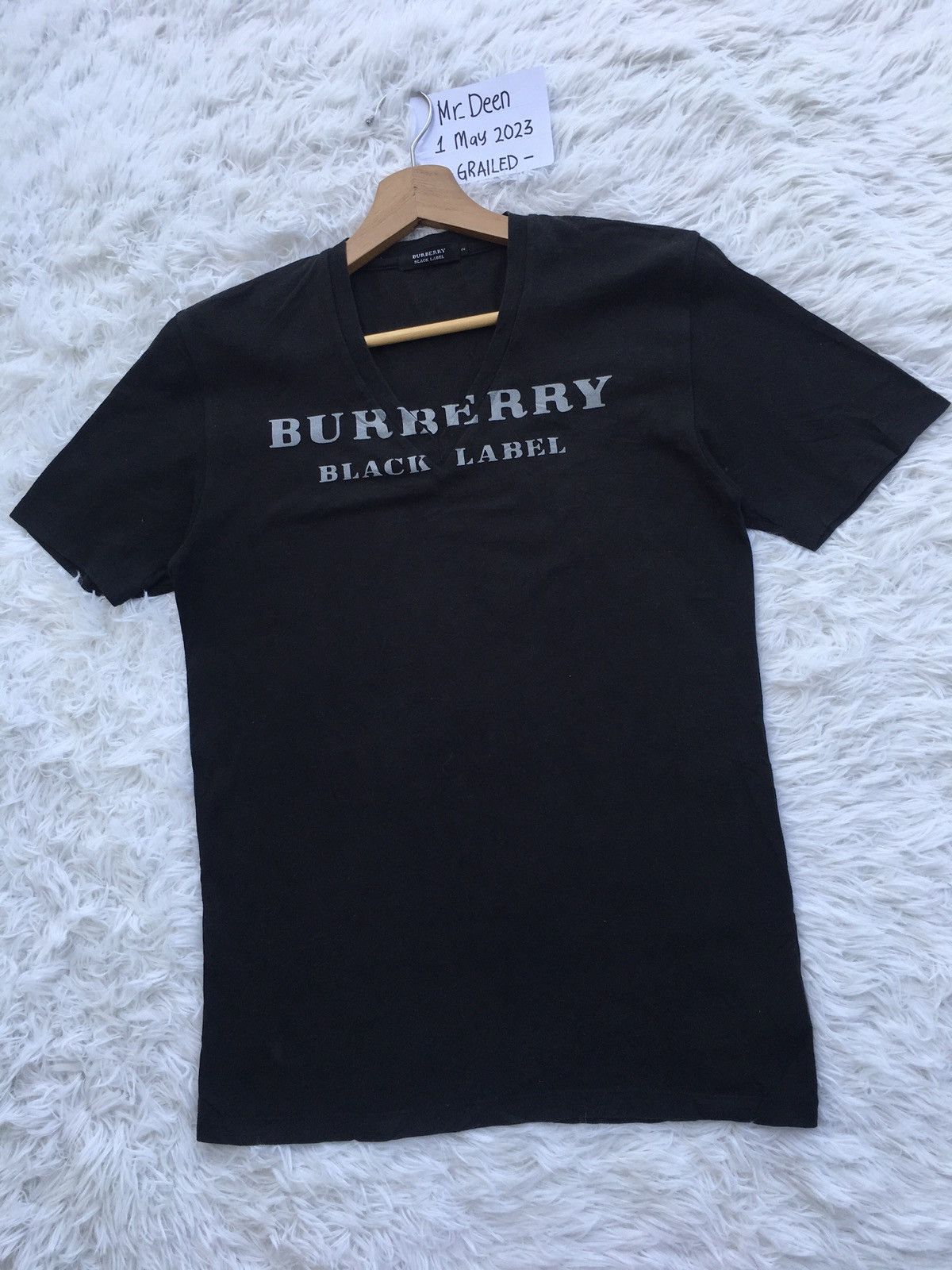 Burberry Rare Vintage Burberry Black Label Spellout Tee Size US S / EU 44-46 / 1 - 3 Thumbnail