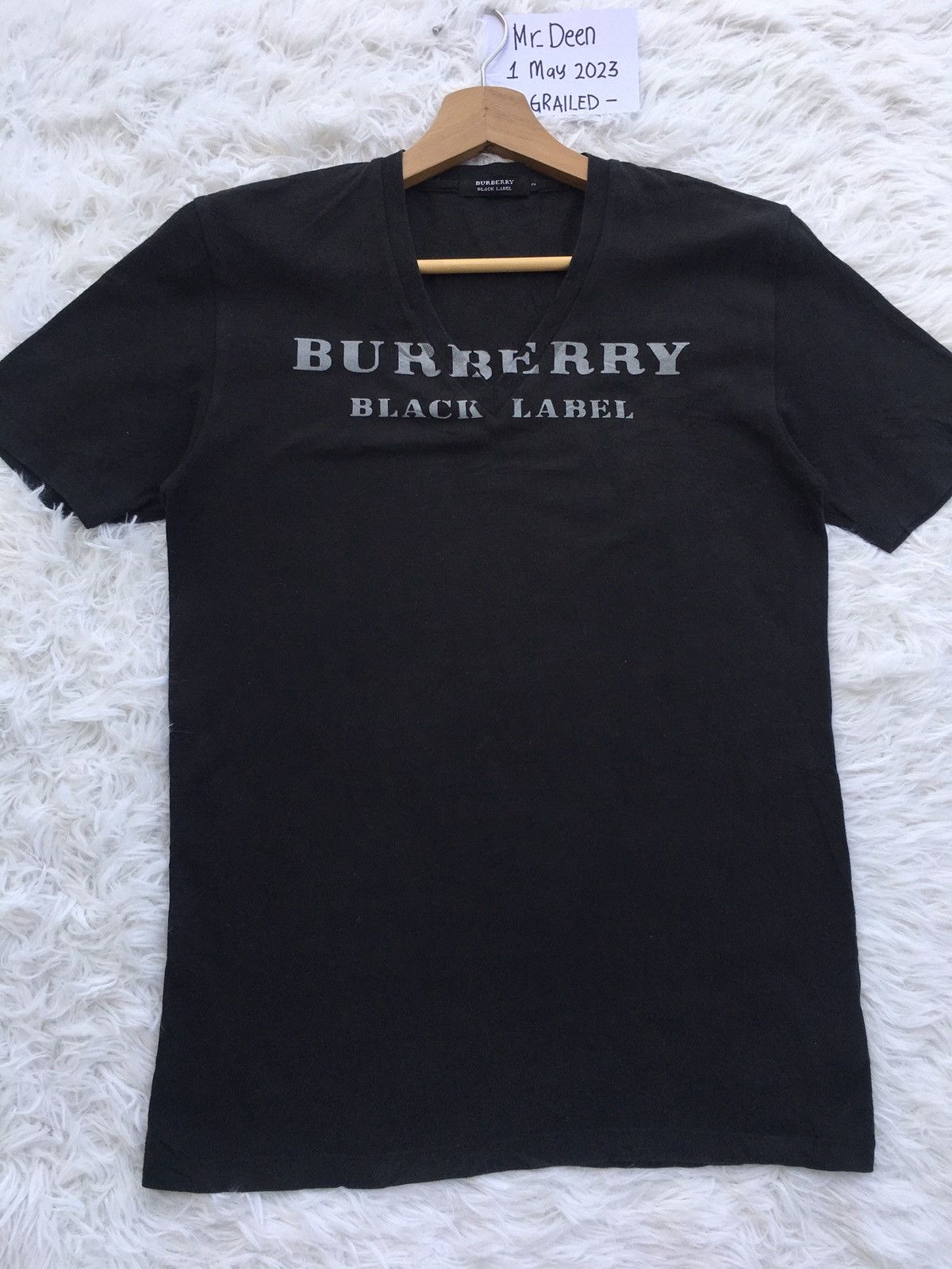 Burberry Rare Vintage Burberry Black Label Spellout Tee Size US S / EU 44-46 / 1 - 4 Thumbnail