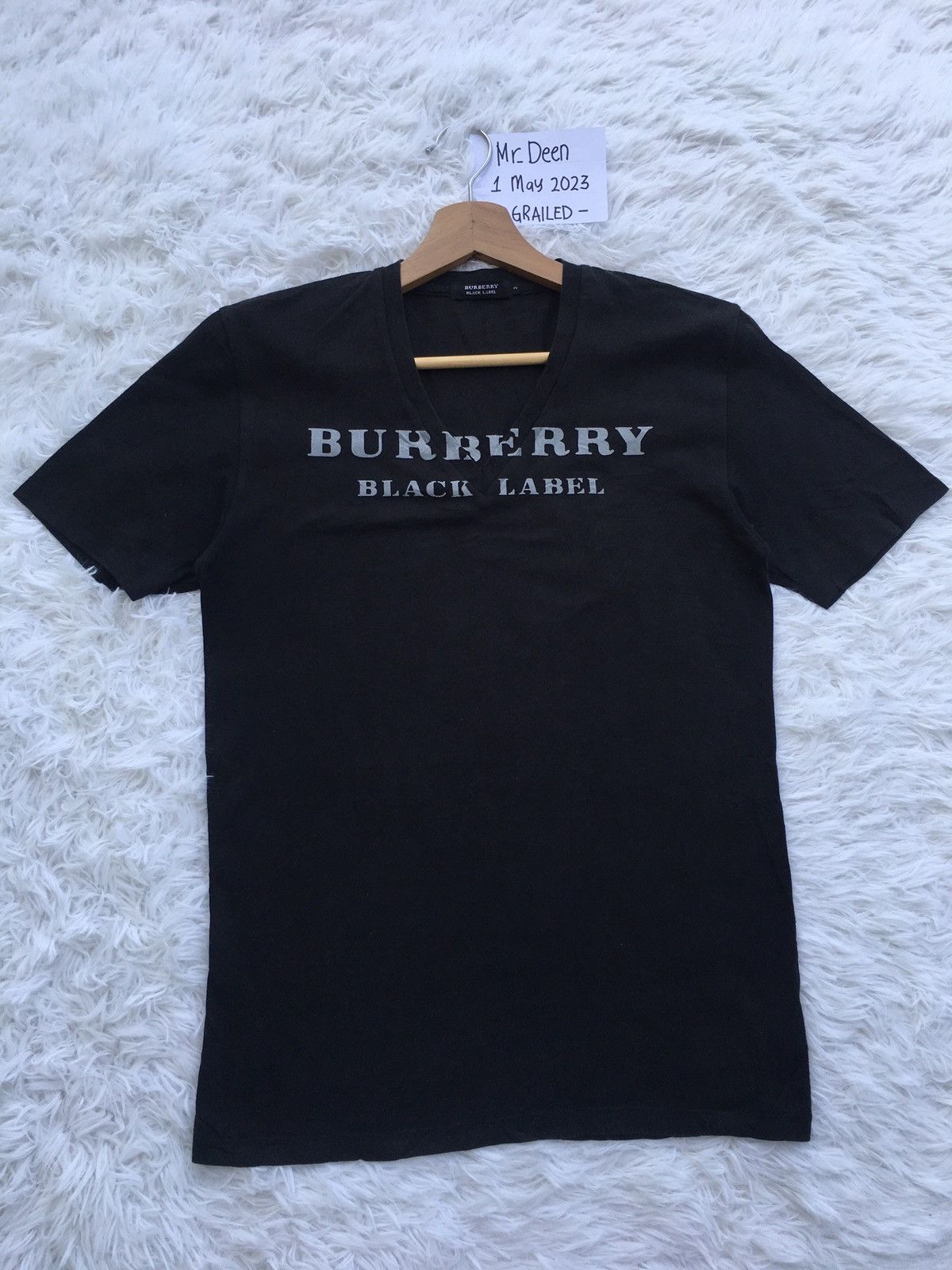 Burberry Rare Vintage Burberry Black Label Spellout Tee Size US S / EU 44-46 / 1 - 1 Thumbnail