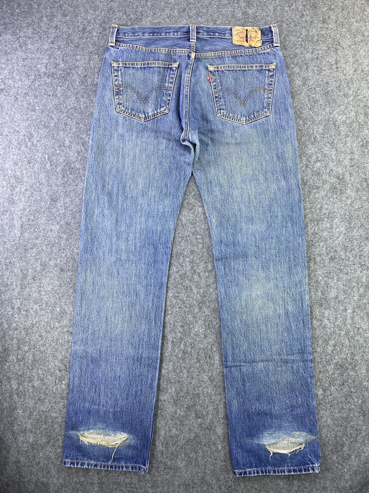 Jean × Levi's × Vintage VINTAGE LEVIS 501 BLUE WASH JEANS - J625 Size US 34 / EU 50 - 2 Thumbnail