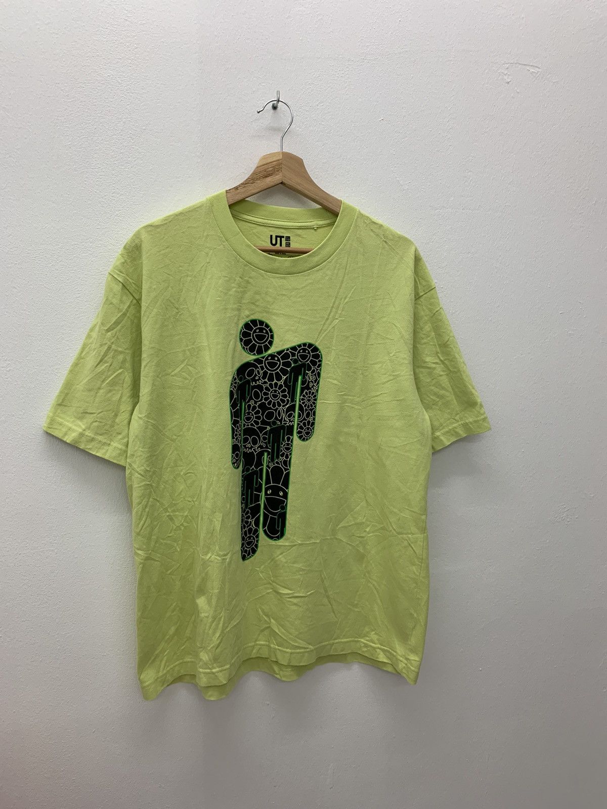 image of Billie Eilish By Takashi Murakami Tshirt in Green, Men's (Size Large)