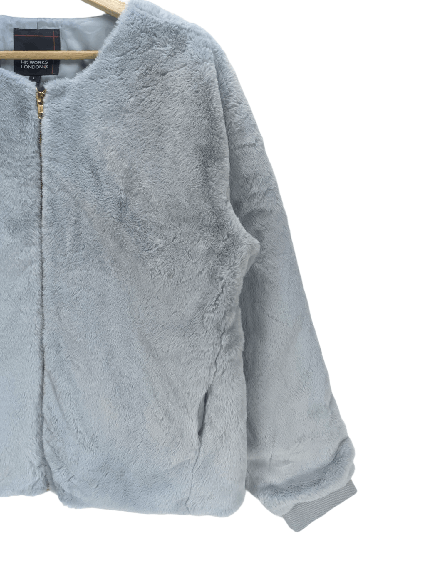 Japanese Brand Steals🔥Faux Fur Cropped Jacket by HK Works London Size L / US 10 / IT 46 - 6 Thumbnail