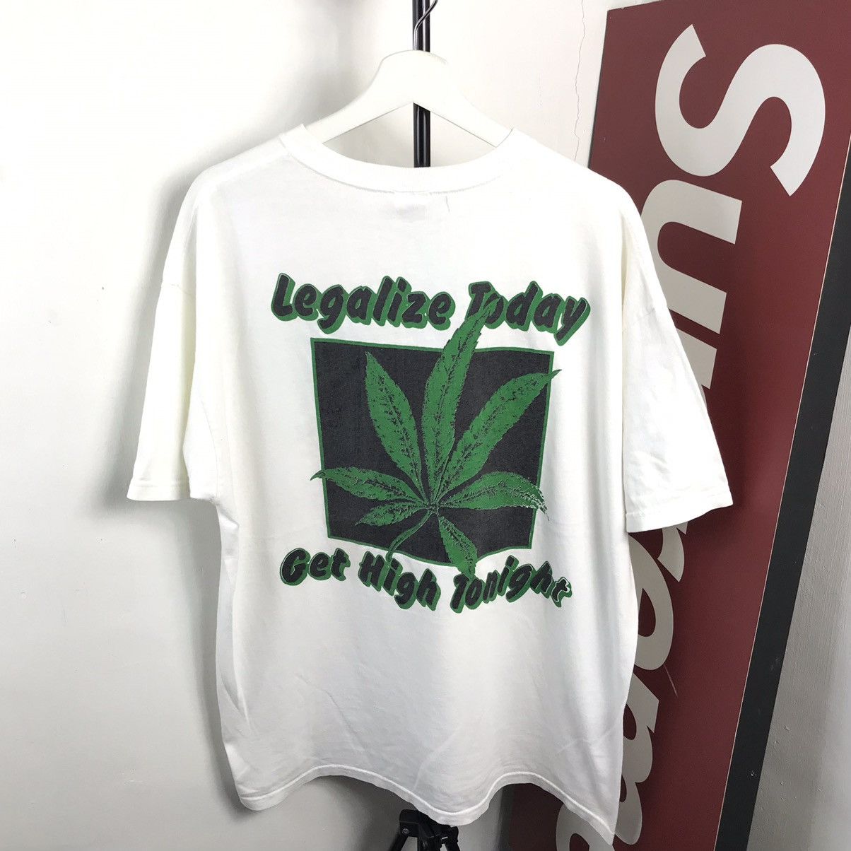 Vintage Vintage rare print weed legalize today get high tonight