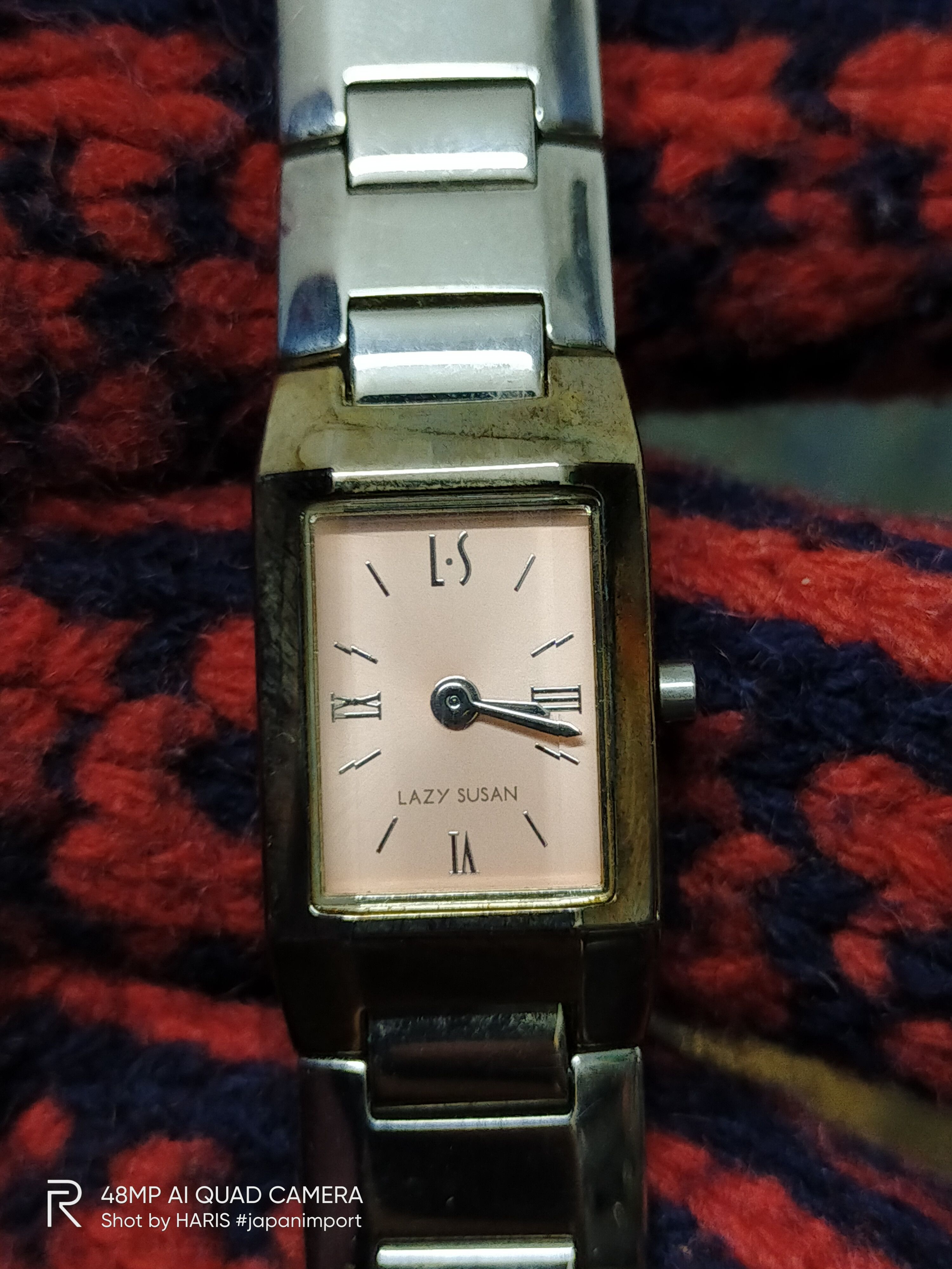image of Vintage Retro Brand Lazy Susan. Japan Movement. Ladies Watch in Peach, Women's