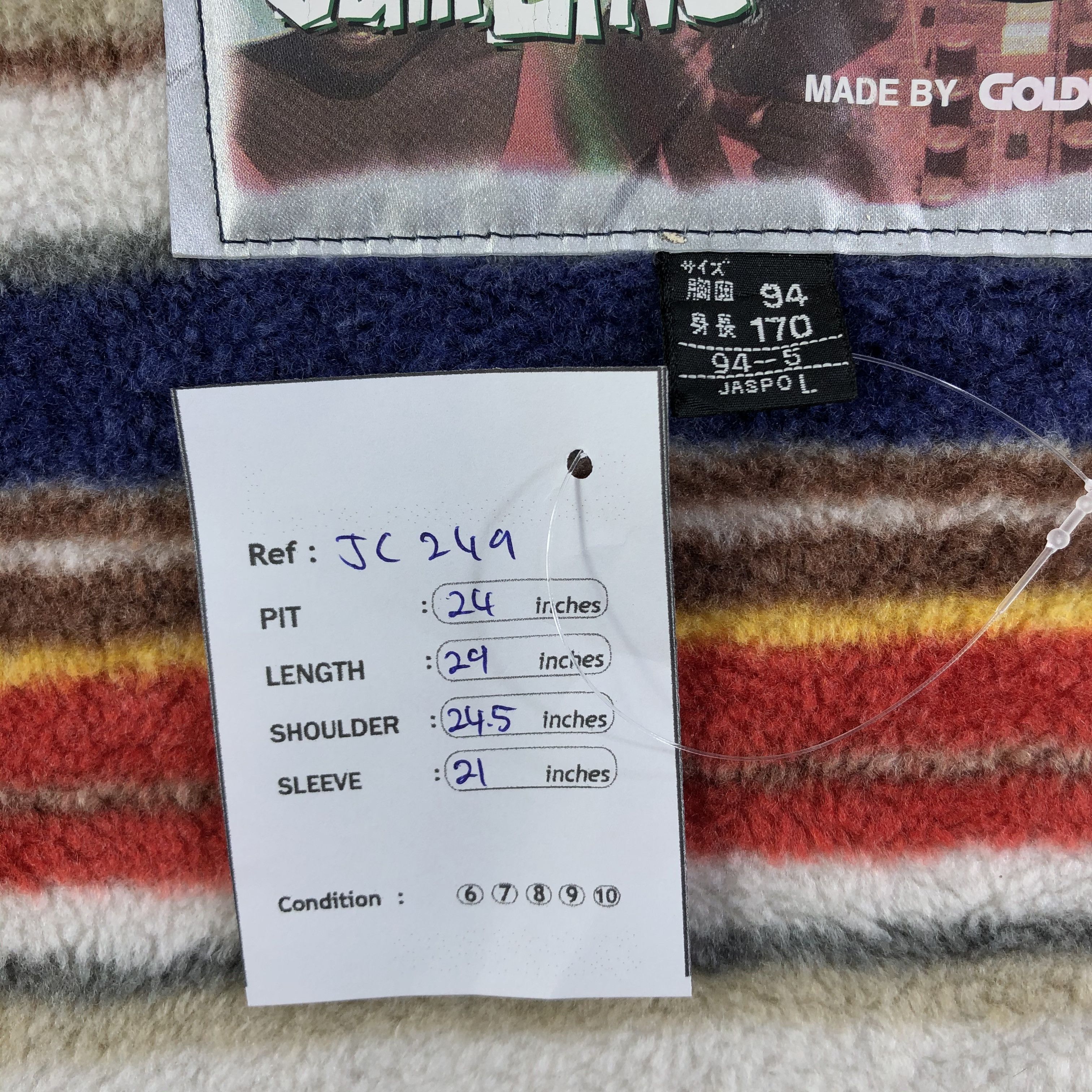 Goldwin Goldwin Rasta Button Up Fleece Sweater Jacket -JC249 Size US XL / EU 56 / 4 - 11 Thumbnail