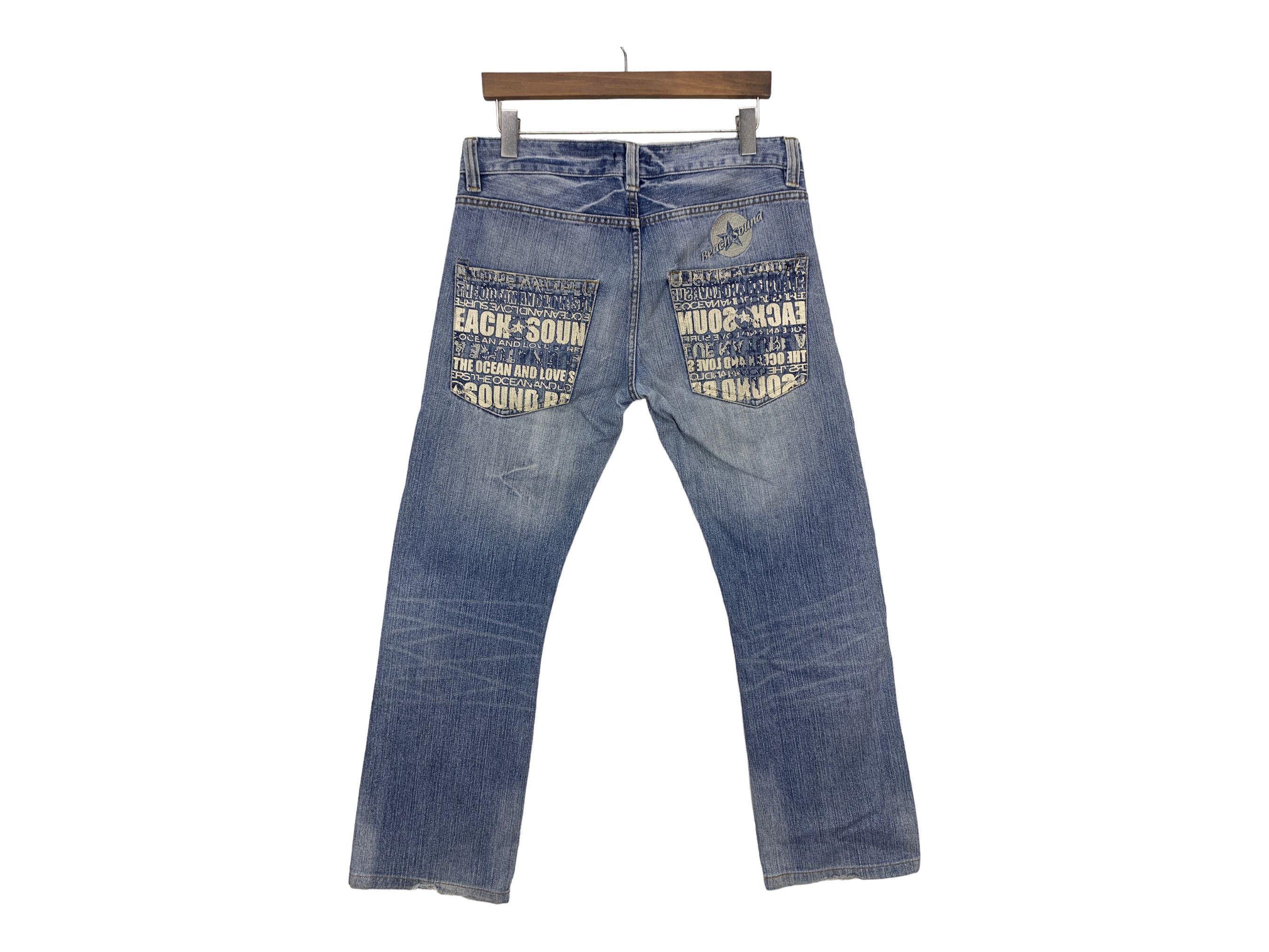 Japanese Brand Beach Sound Denim Jeans Skateboard Surf Jeans Size US 33 - 2 Thumbnail