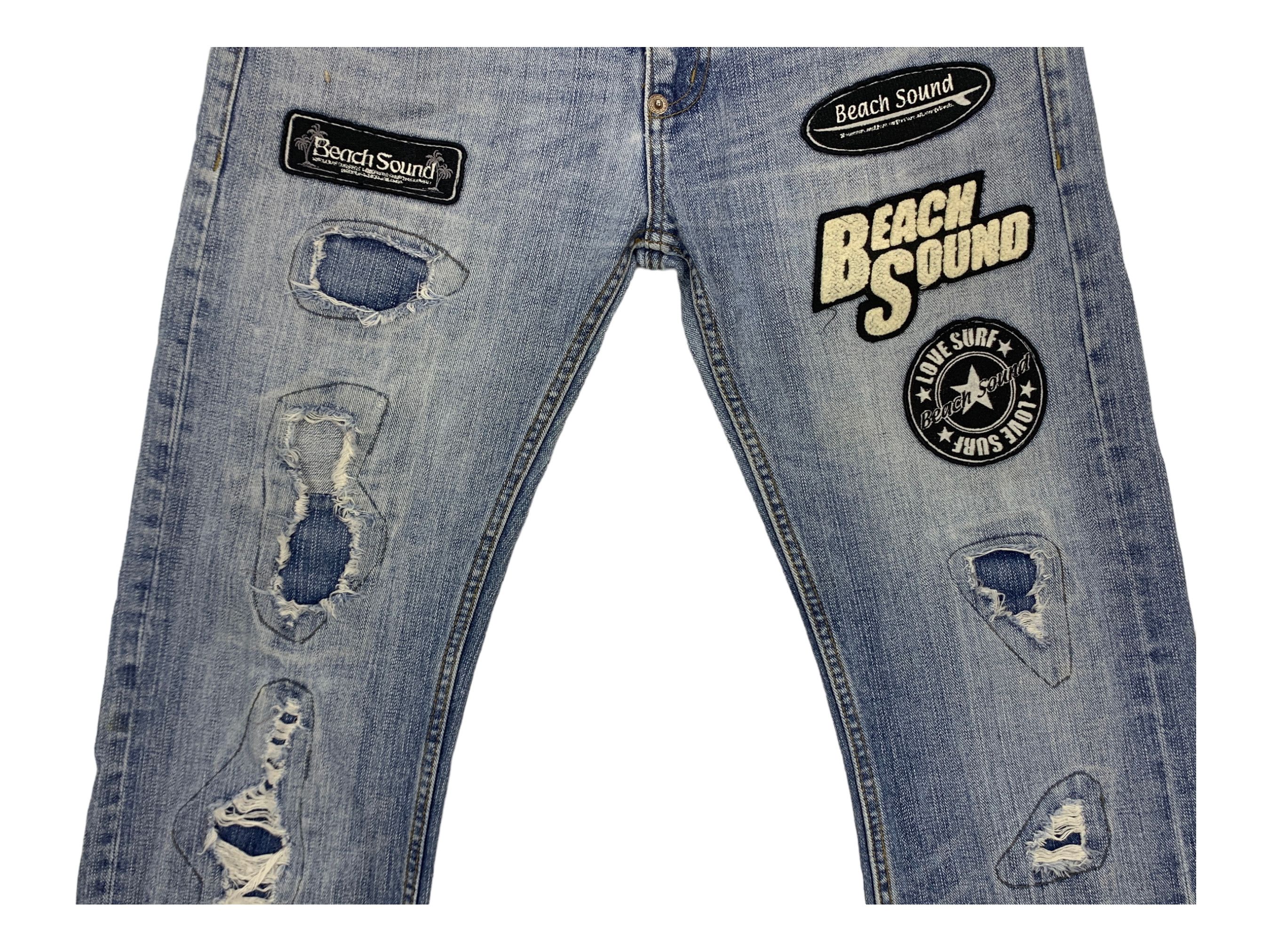 Japanese Brand Beach Sound Denim Jeans Skateboard Surf Jeans Size US 33 - 4 Thumbnail