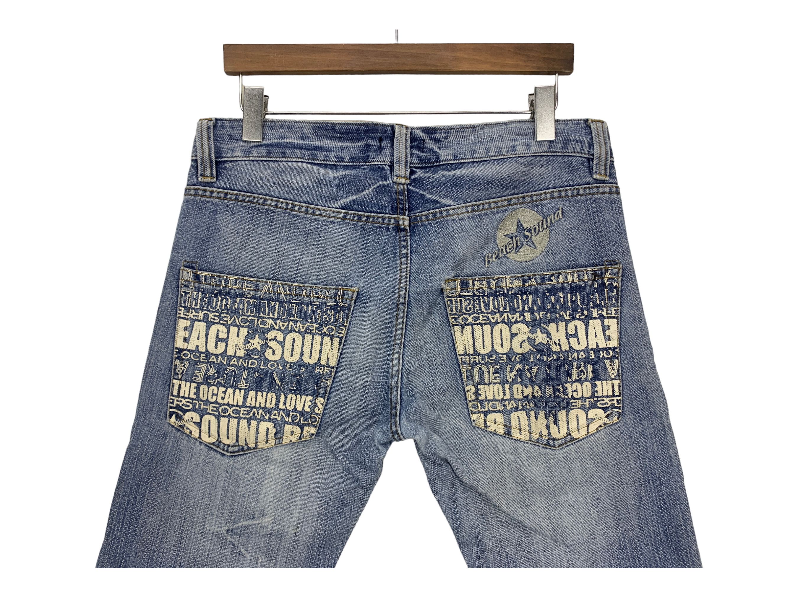 Japanese Brand Beach Sound Denim Jeans Skateboard Surf Jeans Size US 33 - 5 Thumbnail