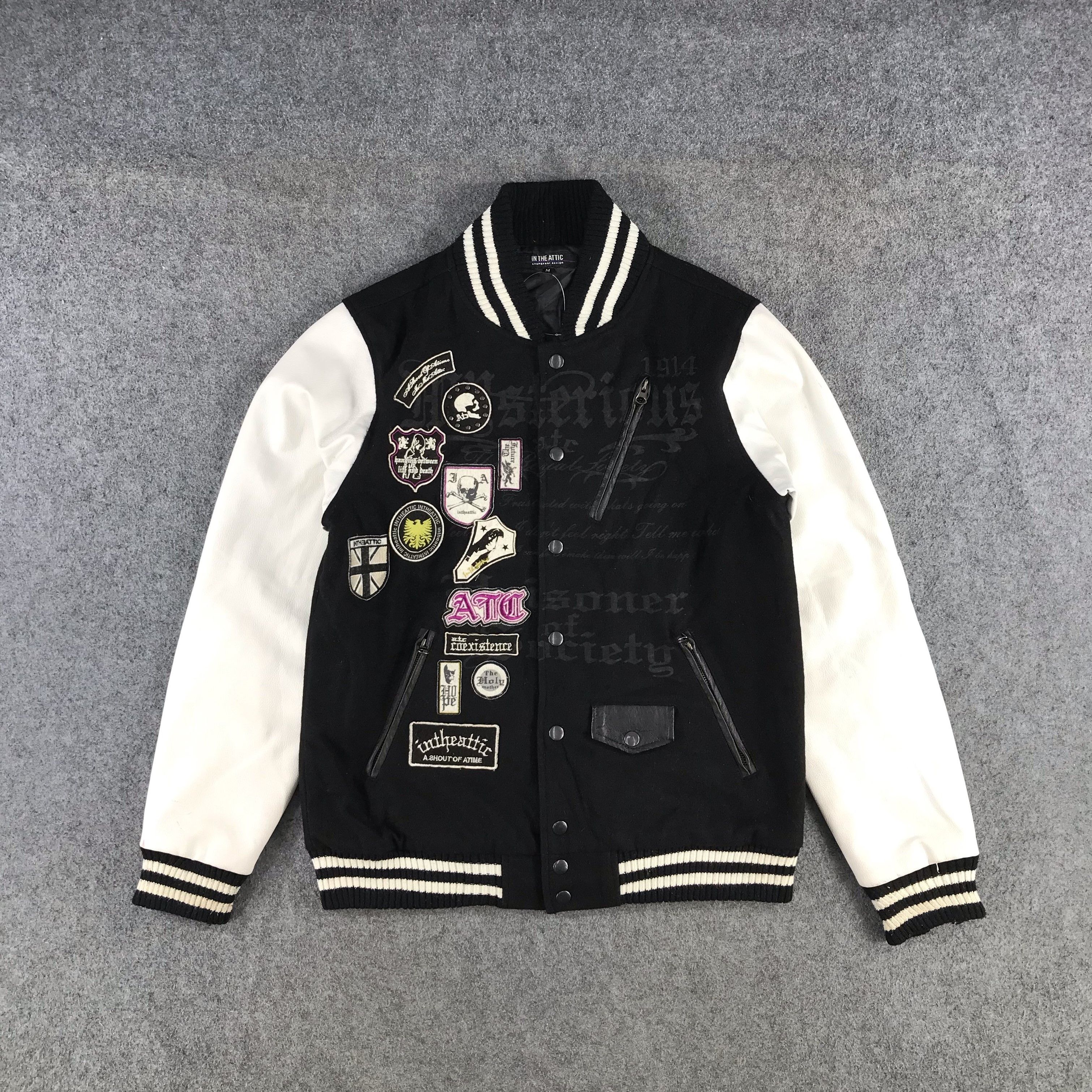 In The Attic In The Attic Pachtwork Varsity Jacket JC96 Size US M / EU 48-50 / 2 - 1 Thumbnail