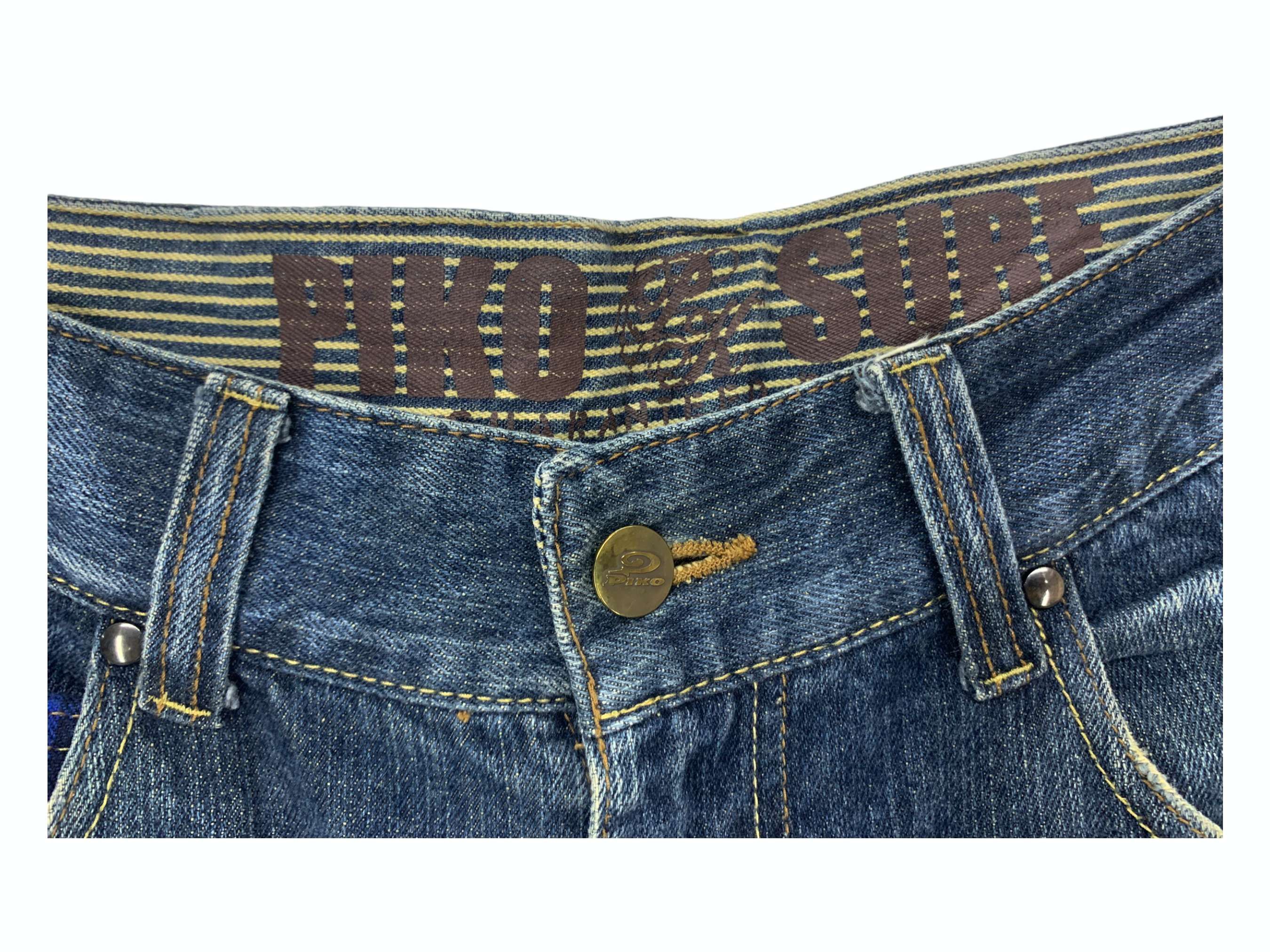 Japanese Brand Piko Denim Jeans Baggy Japanese Surfwear Hip Hop Skateboards Size US 32 / EU 48 - 9 Thumbnail