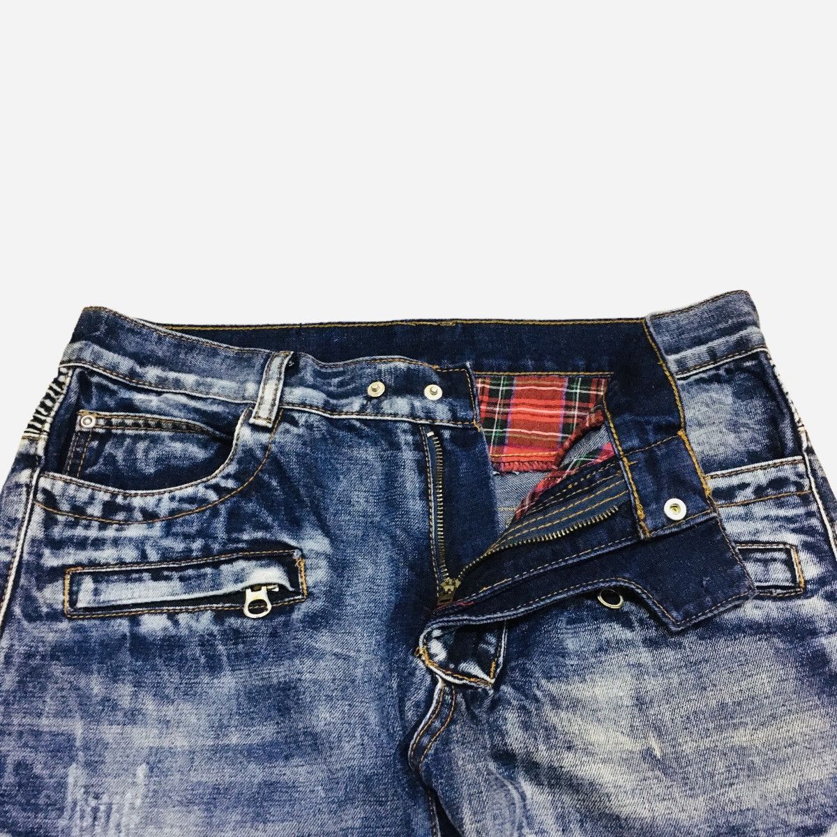 Designer × If Six Was Nine Rare Design Vintage Japanese Brand Biepa Biker Jeans 1990s Size US 32 / EU 48 - 6 Thumbnail