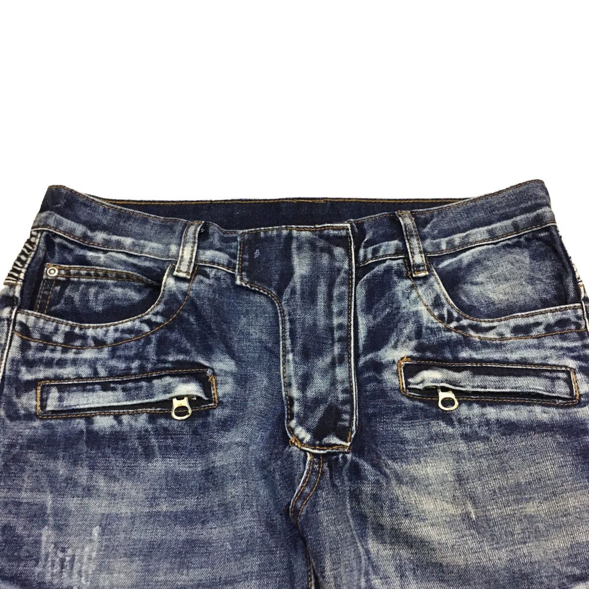 Designer × If Six Was Nine Rare Design Vintage Japanese Brand Biepa Biker Jeans 1990s Size US 32 / EU 48 - 3 Thumbnail
