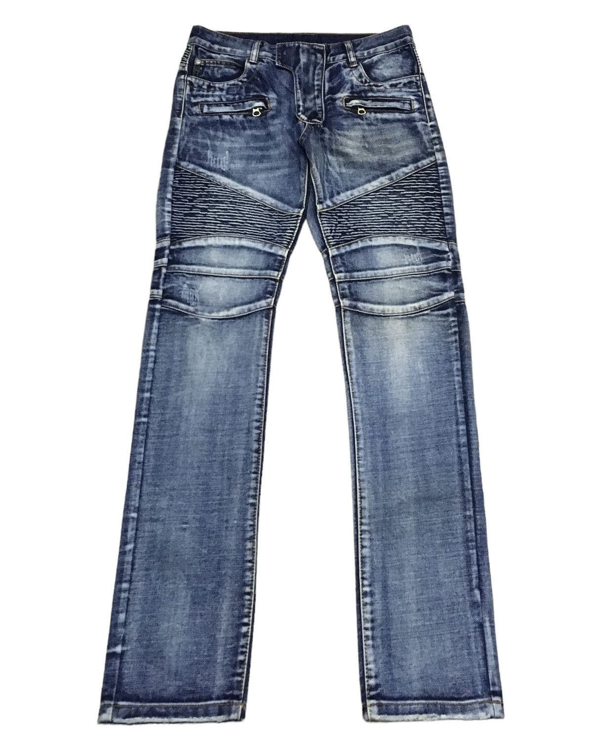 Designer × If Six Was Nine Rare Design Vintage Japanese Brand Biepa Biker Jeans 1990s Size US 32 / EU 48 - 1 Thumbnail