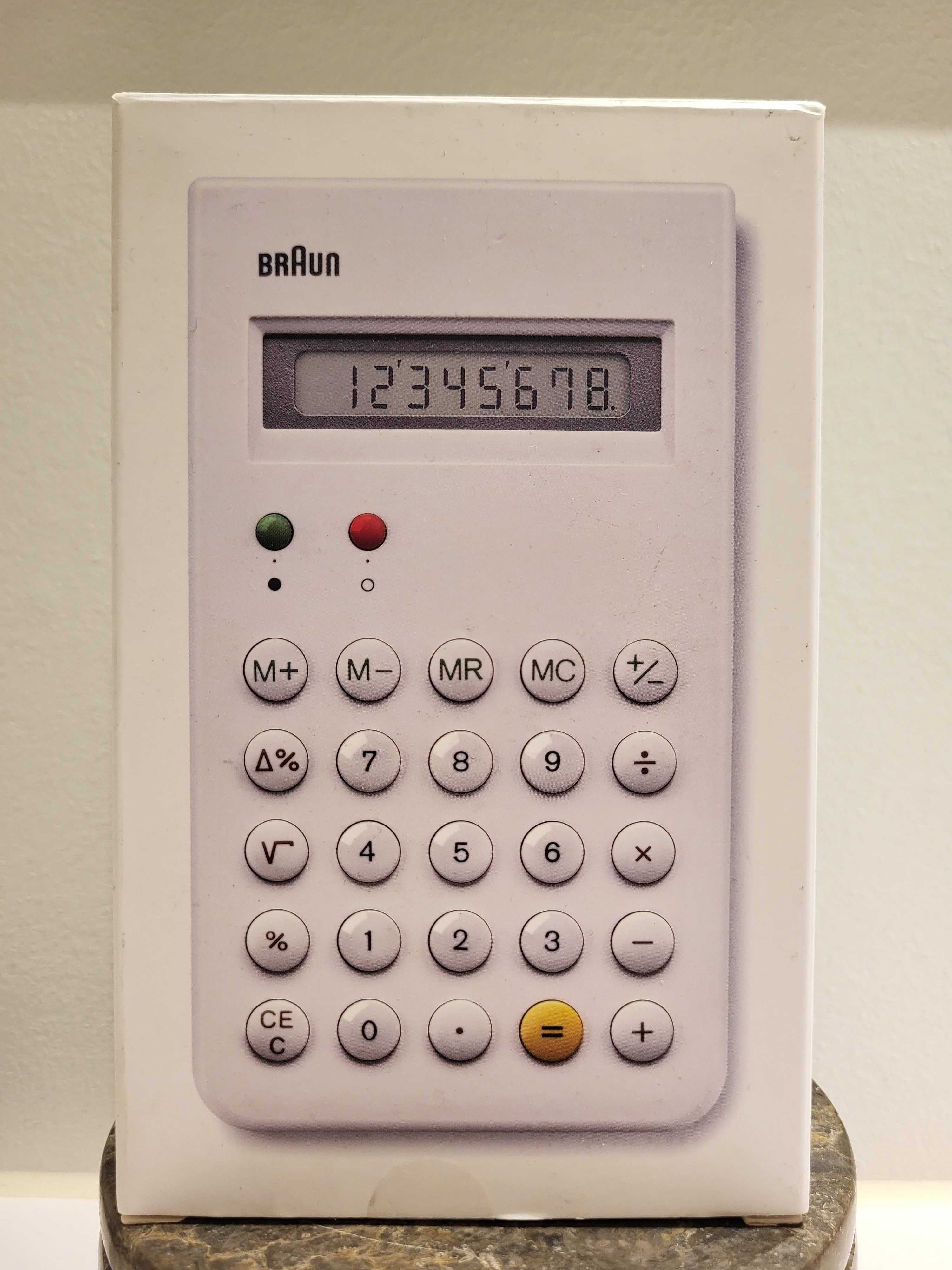 image of Braun Et66 White Calculator (Fw15 S), Men's