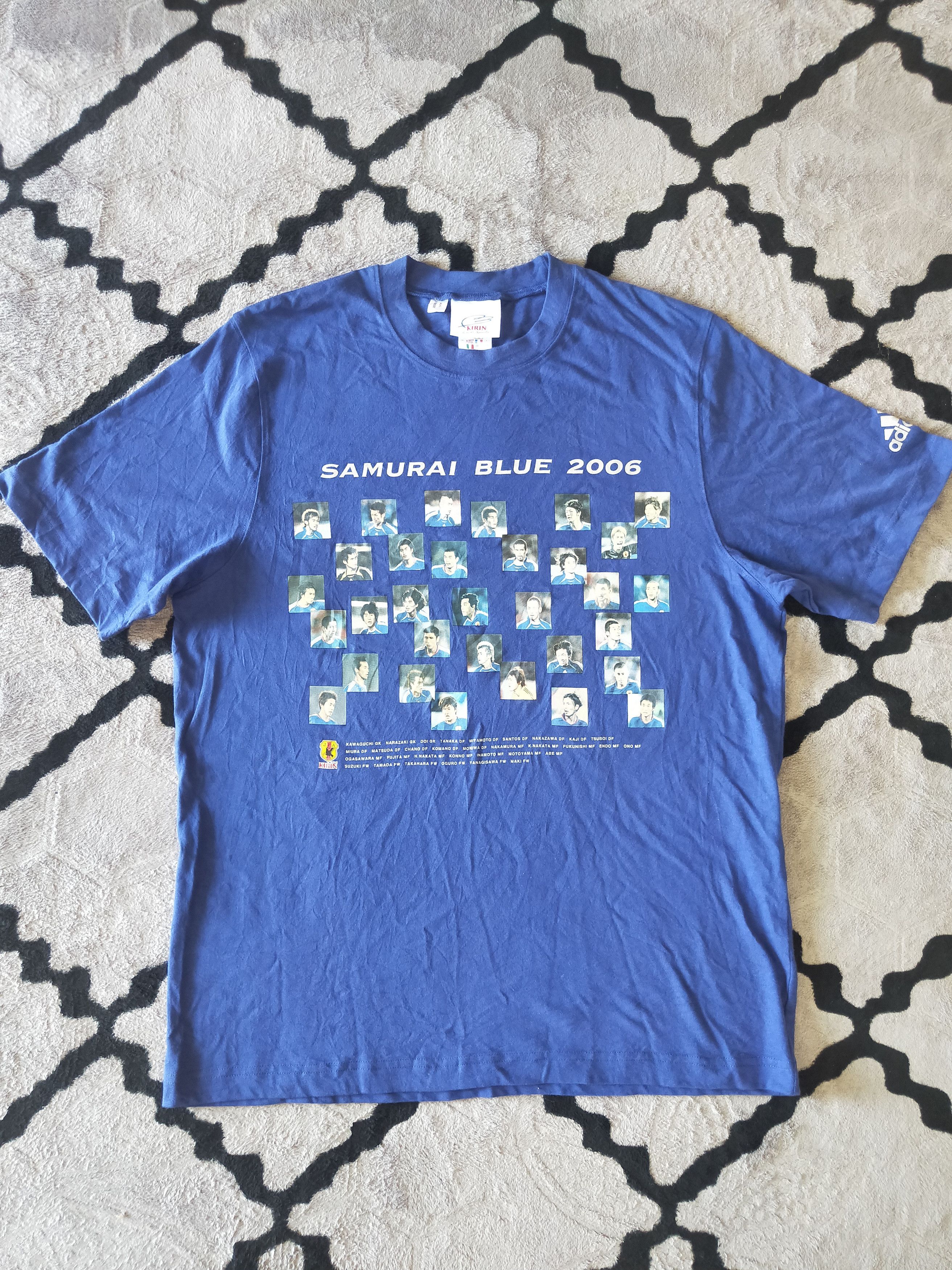 2006年のサムライブルーのアディダスのTシャツ Adidas × Japanese Brand Adidas Kirin Football Japan 2006