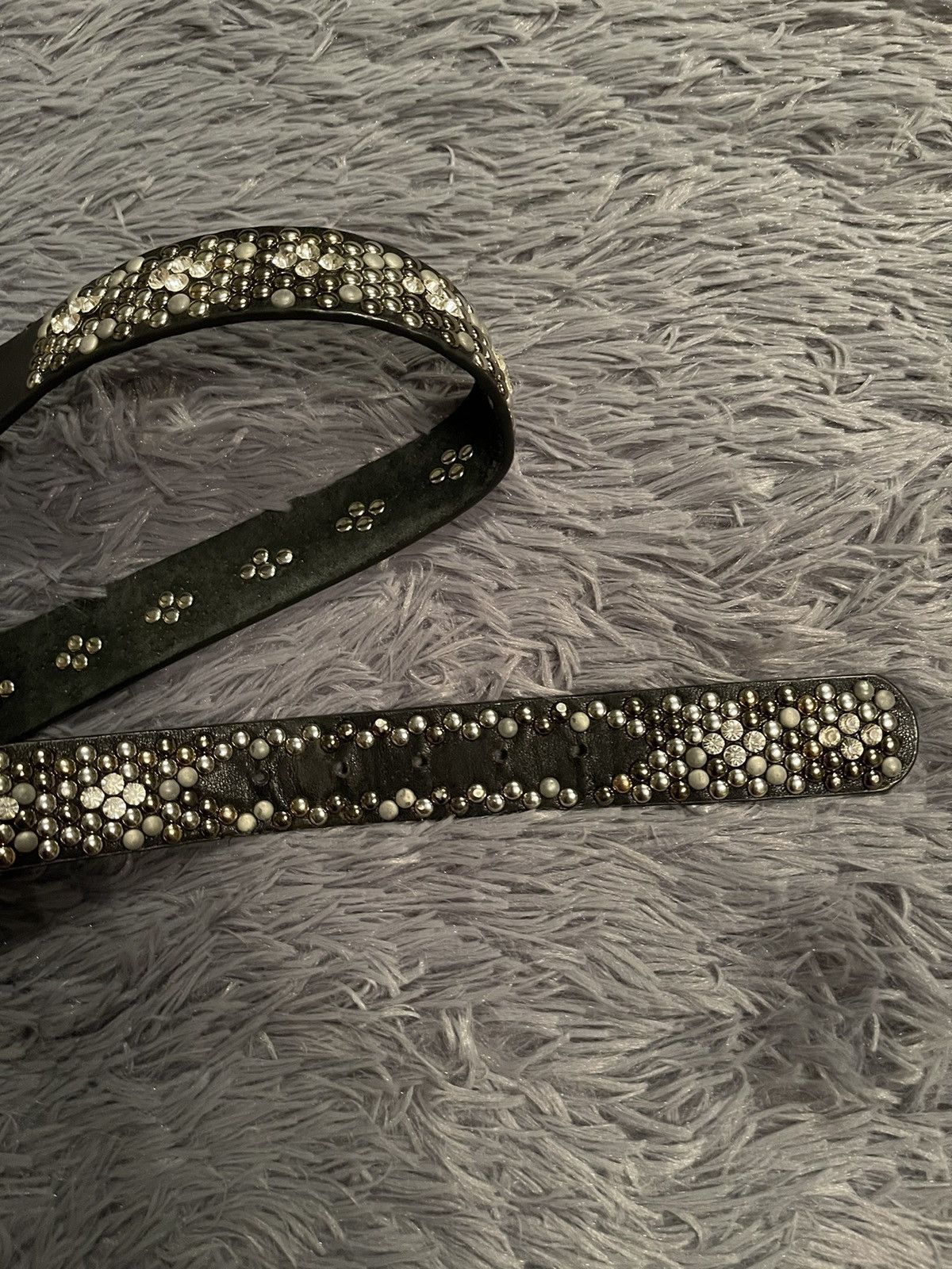 Cowboy Equipment × Vintage Y2K vintage gamestones real leather belt 99cm Size 32 - 2 Thumbnail