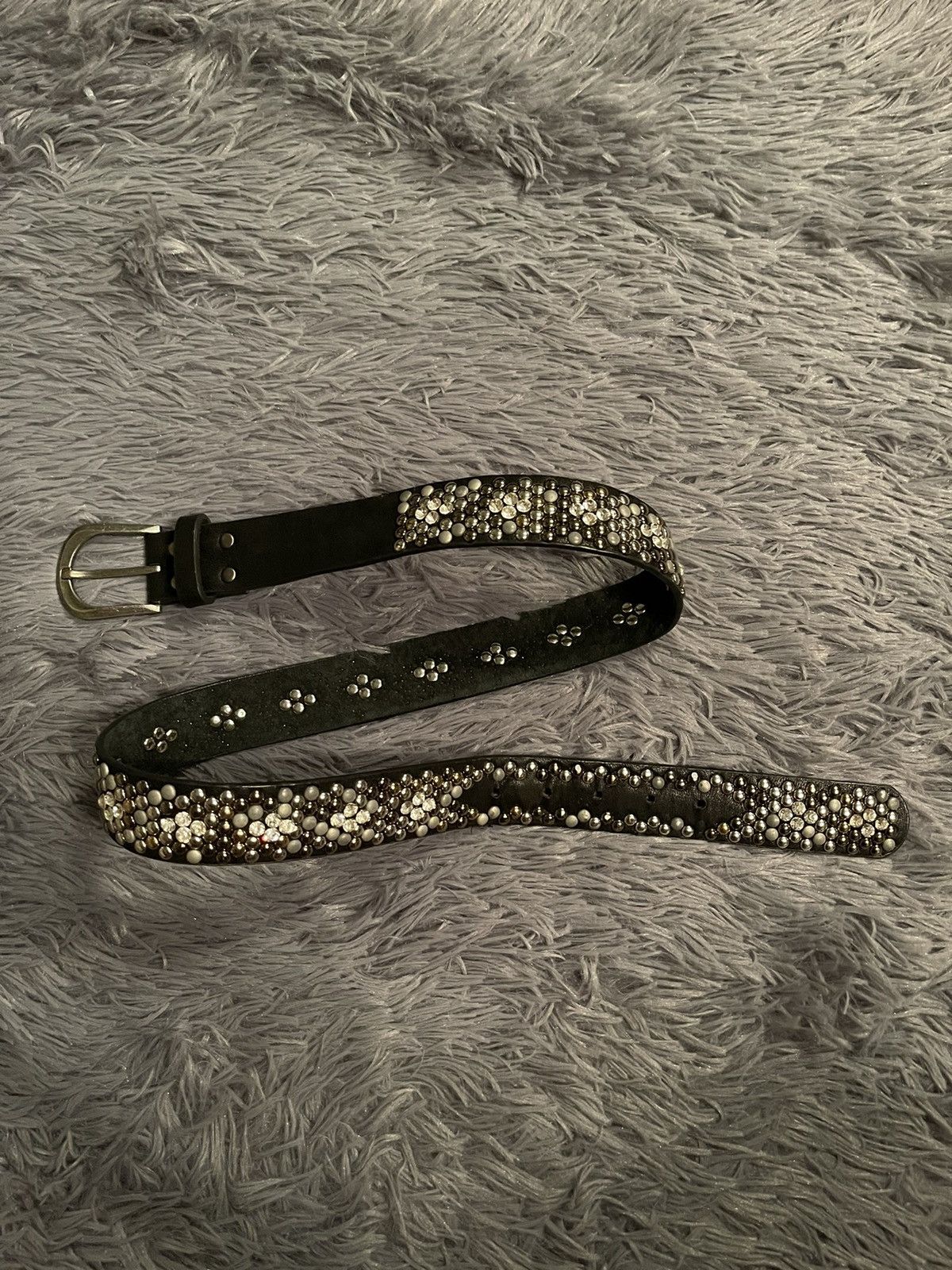Cowboy Equipment × Vintage Y2K vintage gamestones real leather belt 99cm Size 32 - 1 Thumbnail