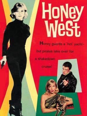 Vintage Honey West 1960s Drama Series Kiss Kiss For A Killer TShirt Size US L / EU 52-54 / 3 - 2 Thumbnail