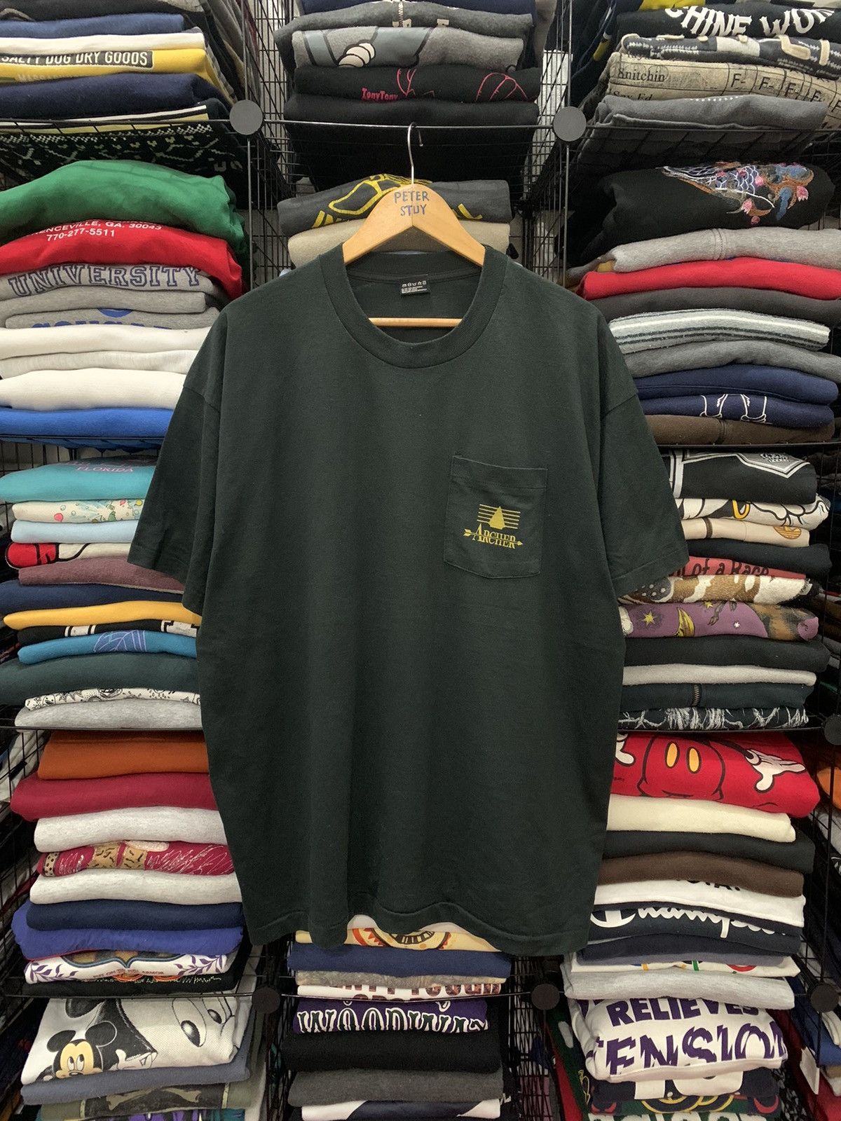 VINTAGE 80’s ARCHER SINGLE POCKET TSHIRT