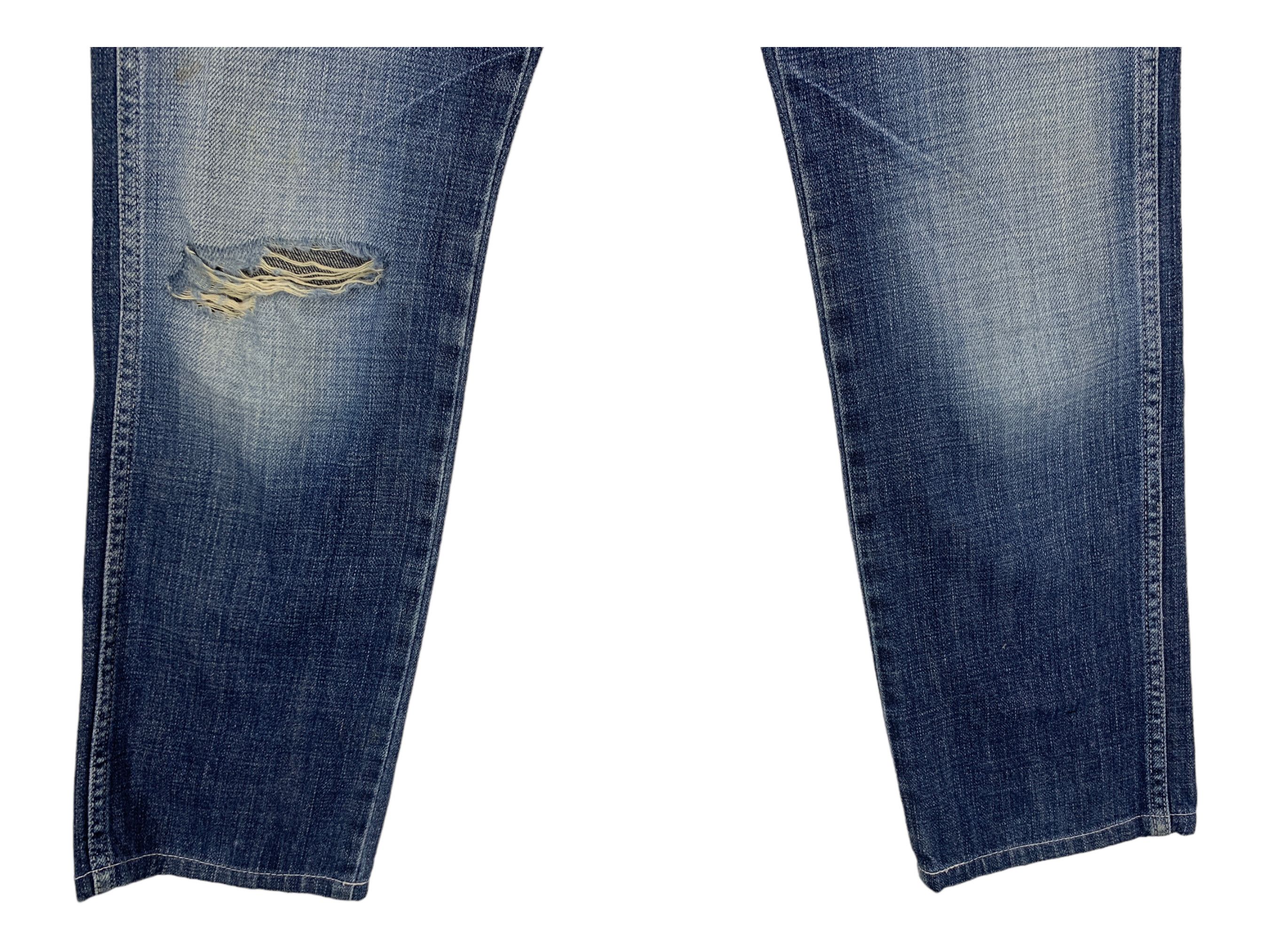 Japanese Brand Bartack Carpenter Denim Jeans Japanese Distressed Jeans Size US 31 - 5 Thumbnail