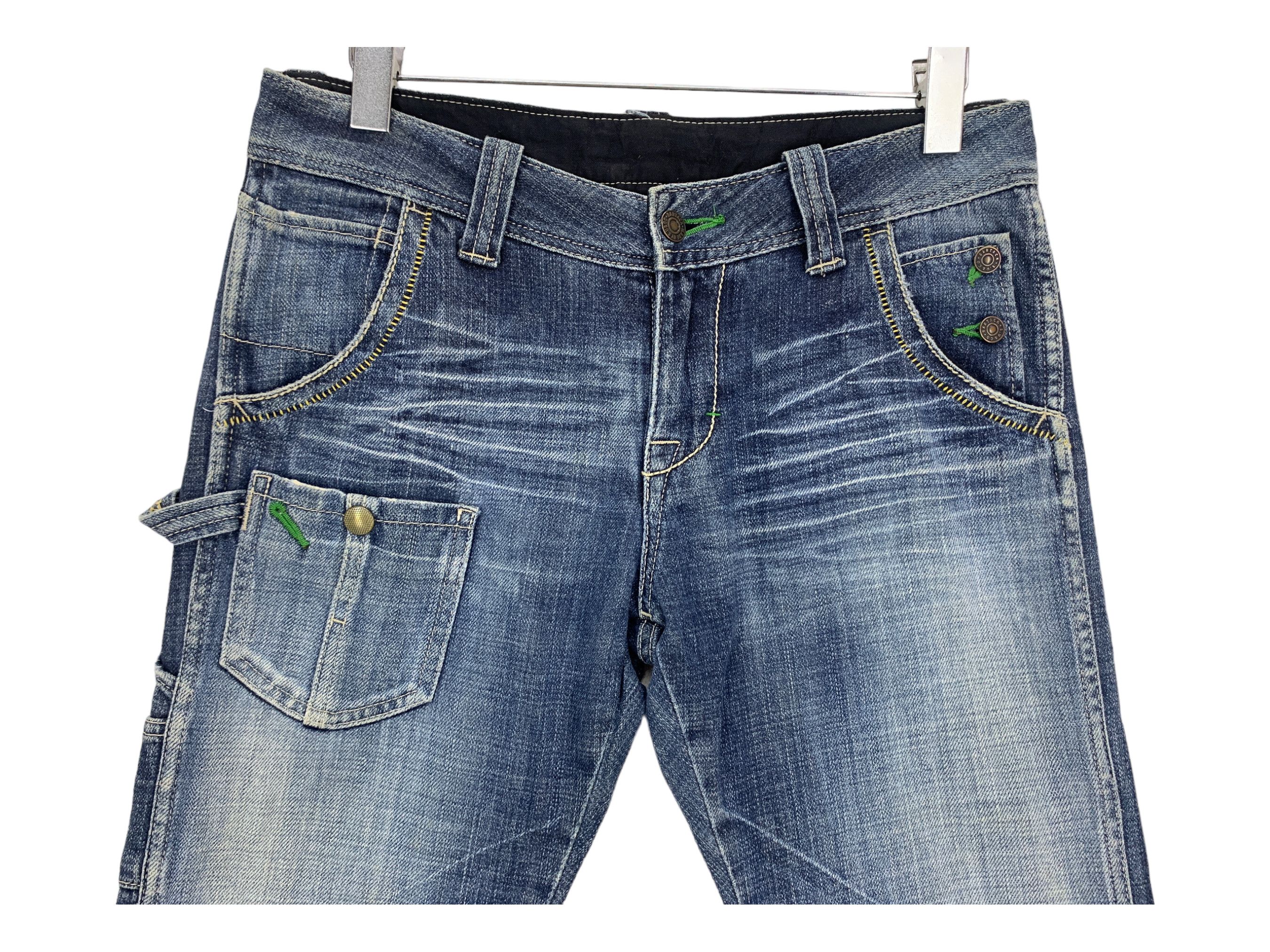 Japanese Brand Bartack Carpenter Denim Jeans Japanese Distressed Jeans Size US 31 - 3 Thumbnail