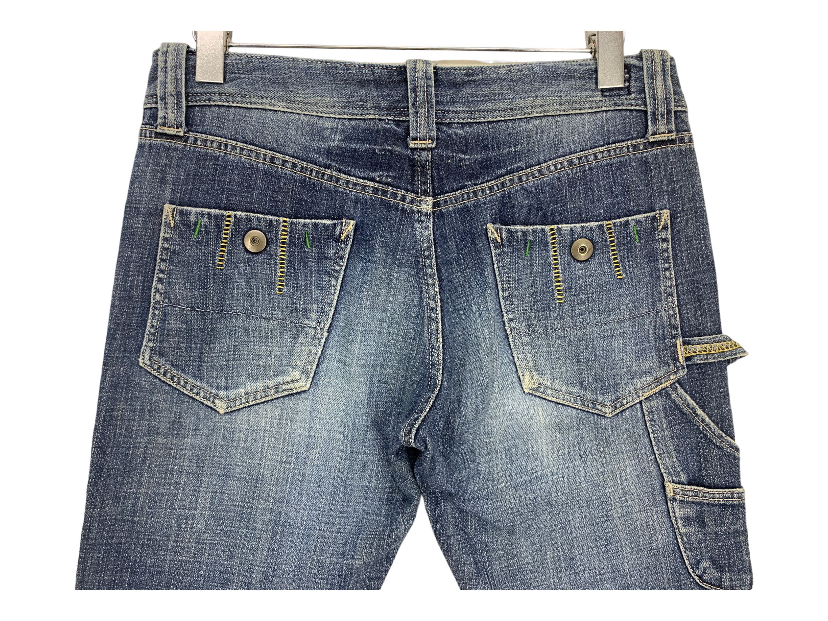 Japanese Brand Bartack Carpenter Denim Jeans Japanese Distressed Jeans Size US 31 - 6 Thumbnail