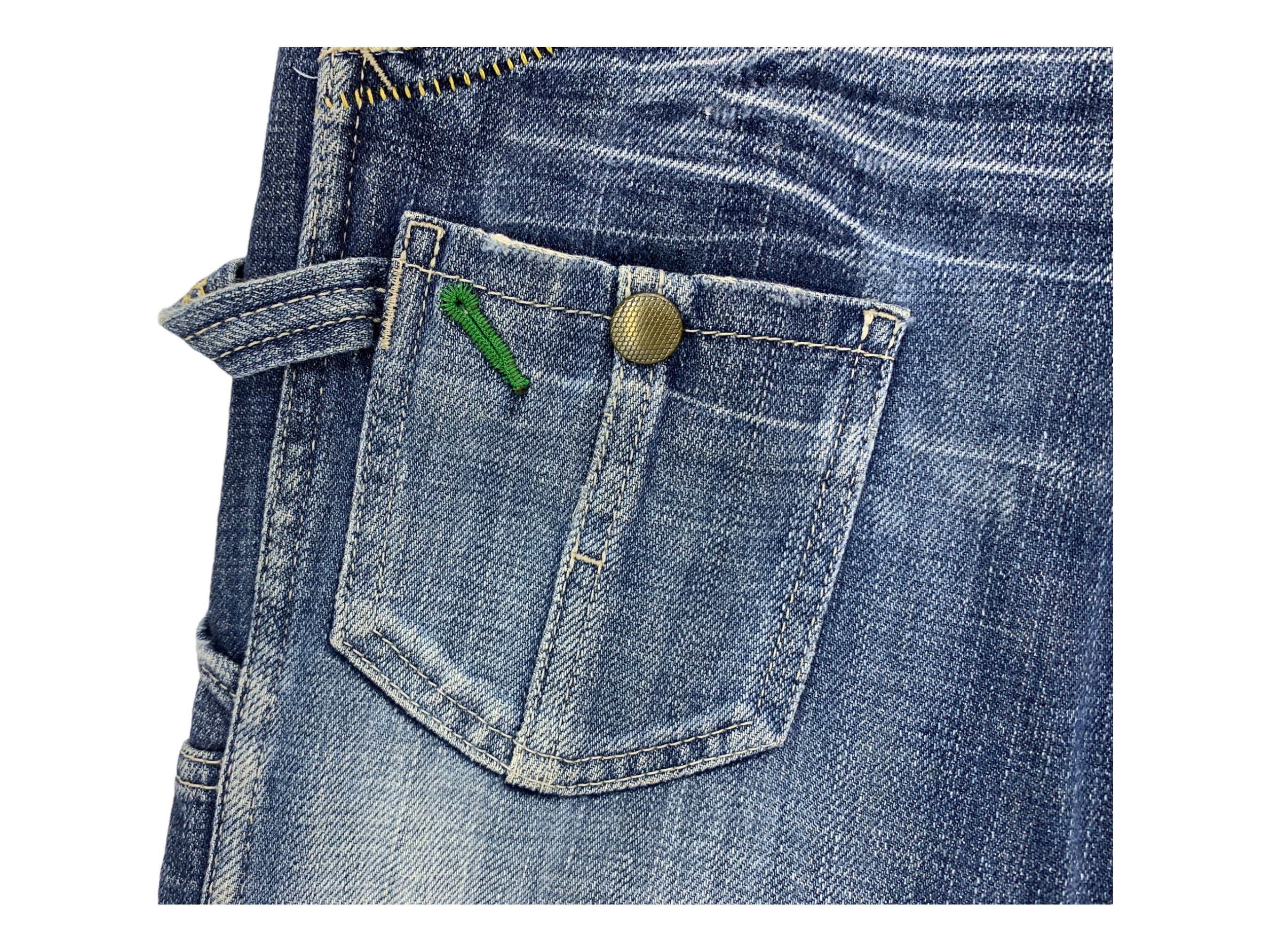 Japanese Brand Bartack Carpenter Denim Jeans Japanese Distressed Jeans Size US 31 - 13 Thumbnail