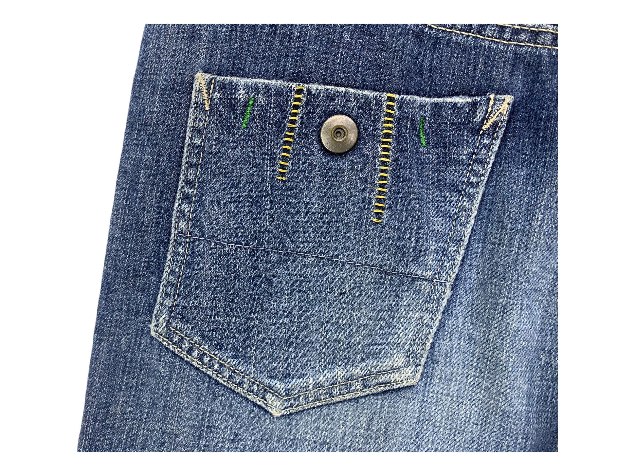 Japanese Brand Bartack Carpenter Denim Jeans Japanese Distressed Jeans Size US 31 - 10 Thumbnail