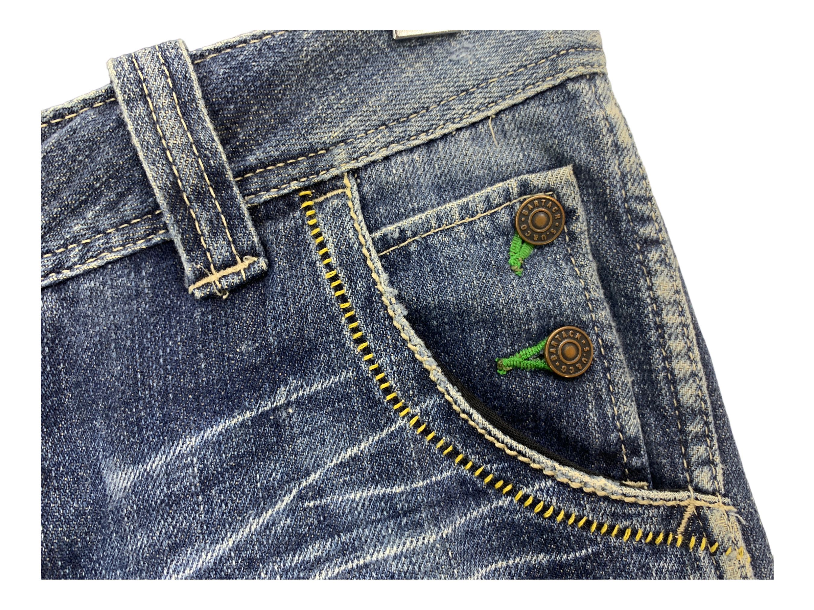 Japanese Brand Bartack Carpenter Denim Jeans Japanese Distressed Jeans Size US 31 - 11 Thumbnail