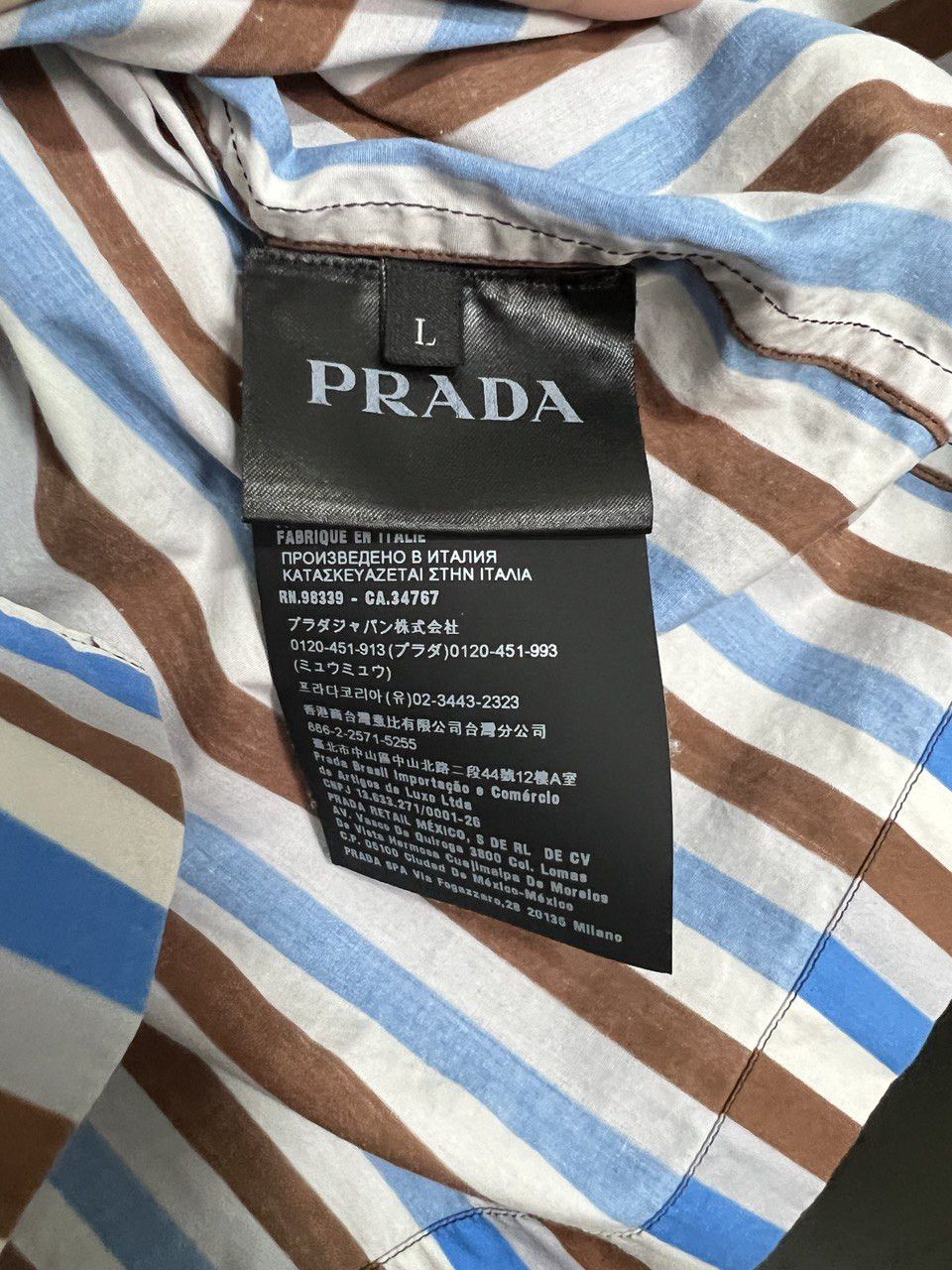 Prada Prada Striped Short Sleeve Shirt in Blue Size US L / EU 52-54 / 3 - 3 Thumbnail