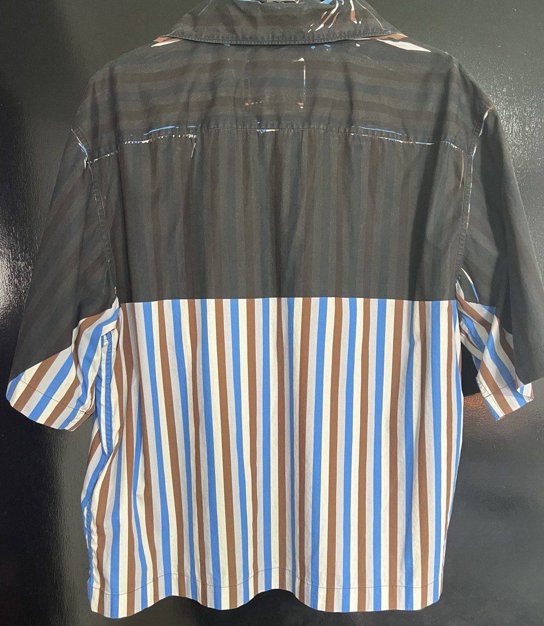 Prada Prada Striped Short Sleeve Shirt in Blue Size US L / EU 52-54 / 3 - 2 Thumbnail