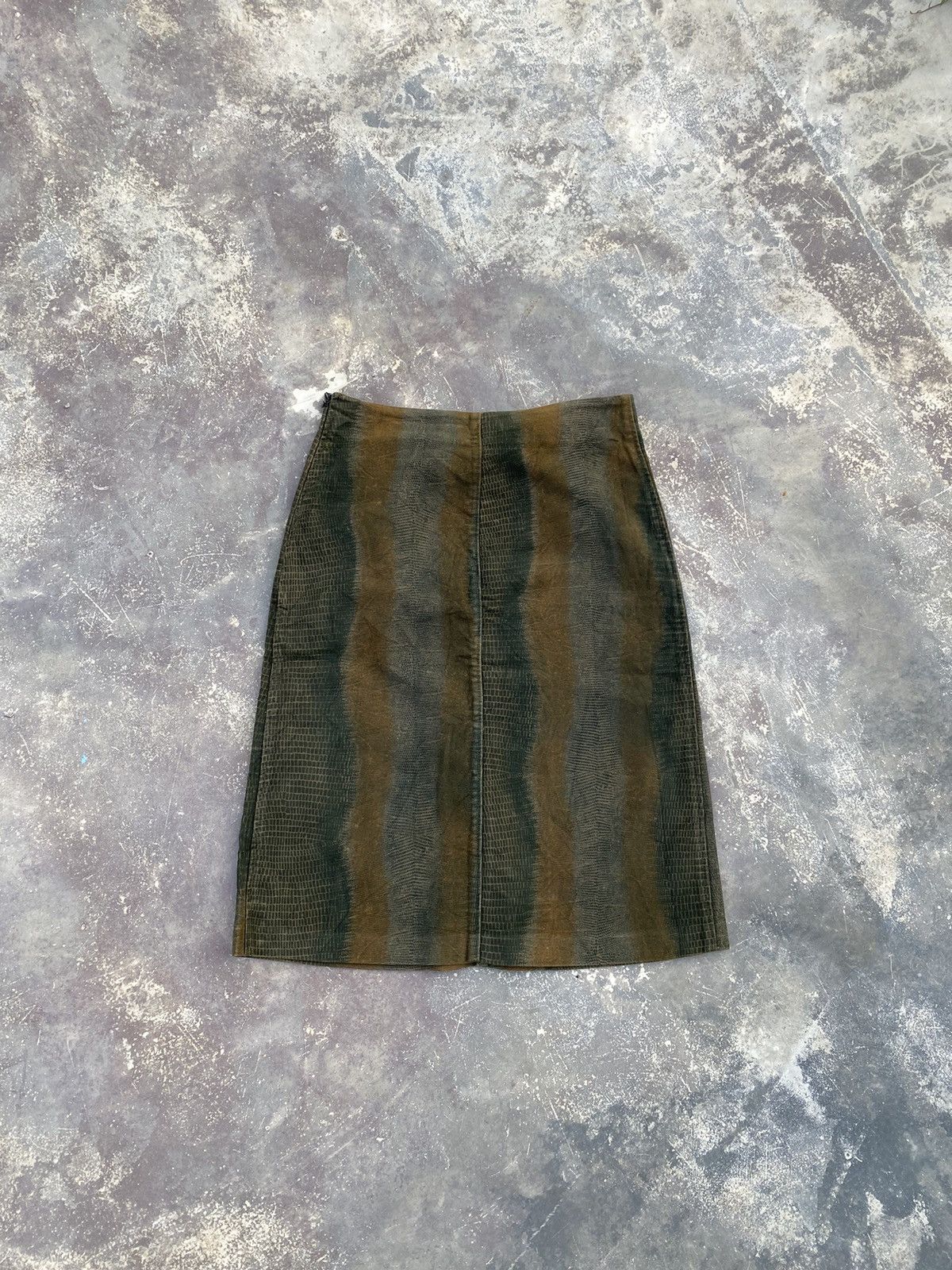 A.P.C. Vintage A.P.C Snakeskin Maxi Skirt Size 28" / US 6 / IT 42 - 1 Thumbnail