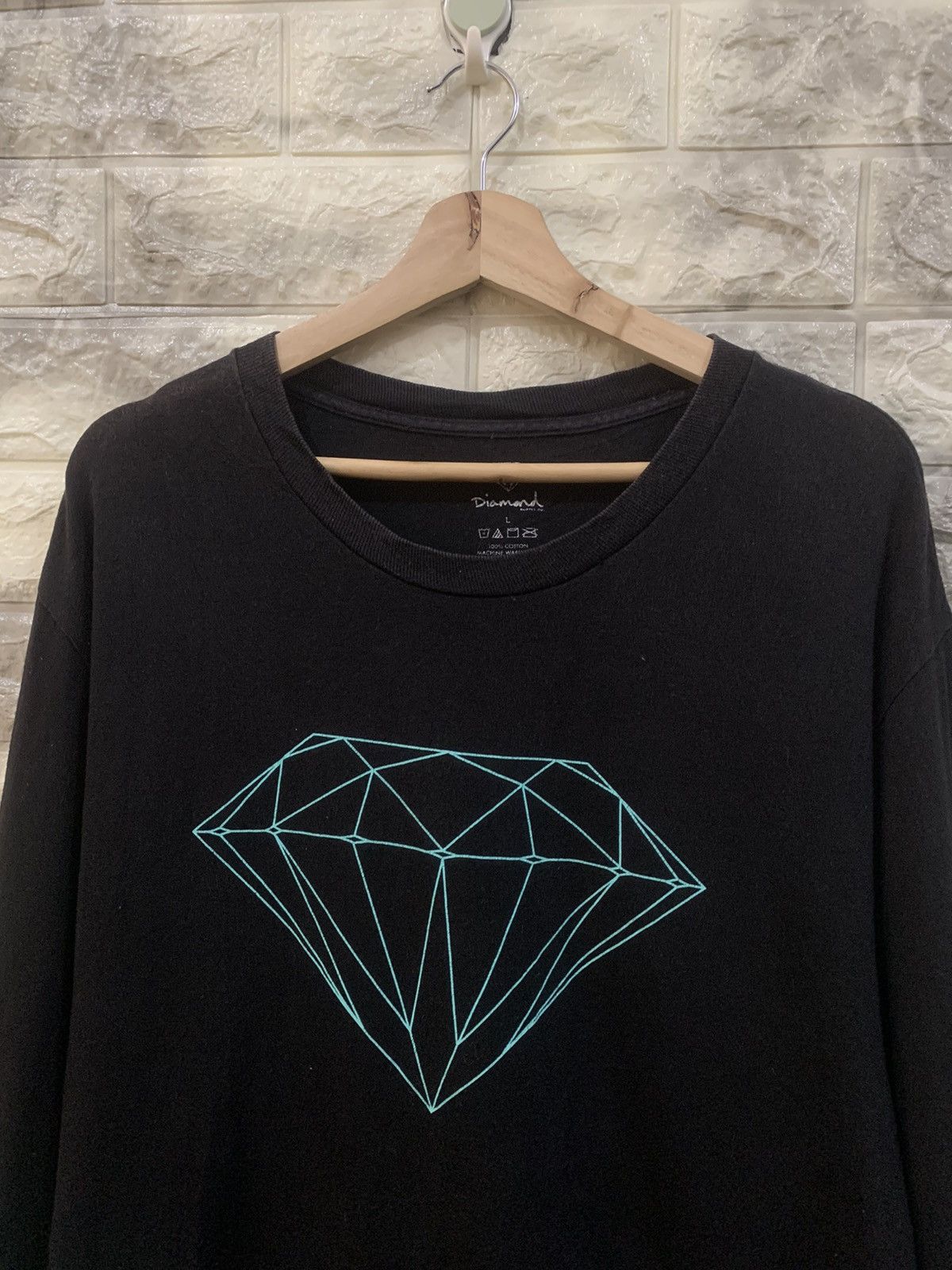 Diamond Supply Co. Vintage Diamond big logo black shirt Size US L / EU 52-54 / 3 - 6 Thumbnail
