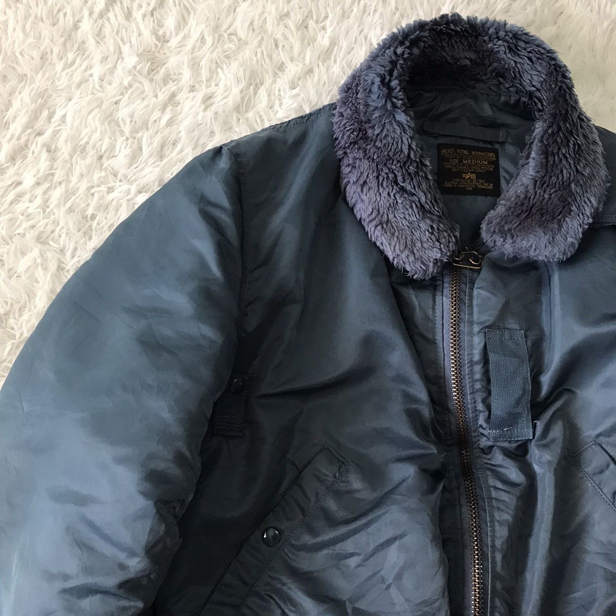 Alpha Industries 💥Vtg B-15C Alpha Industries Bomber Jacket Ideal Usa Zipper Size US M / EU 48-50 / 2 - 8 Thumbnail