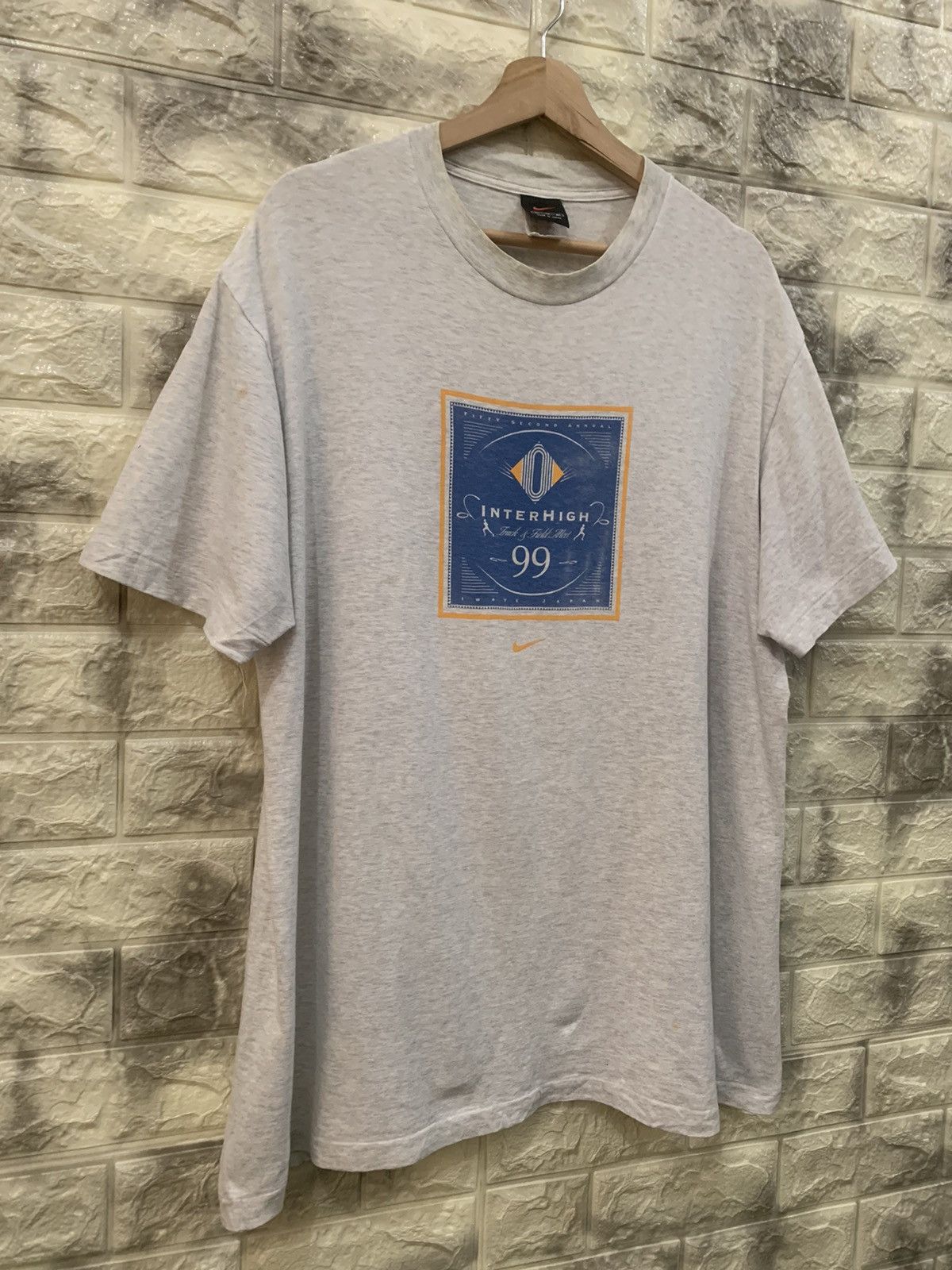 Nike × Vintage Vintage 1999 Nike Interhigh Track & Field Alert Tees Size US XL / EU 56 / 4 - 4 Thumbnail