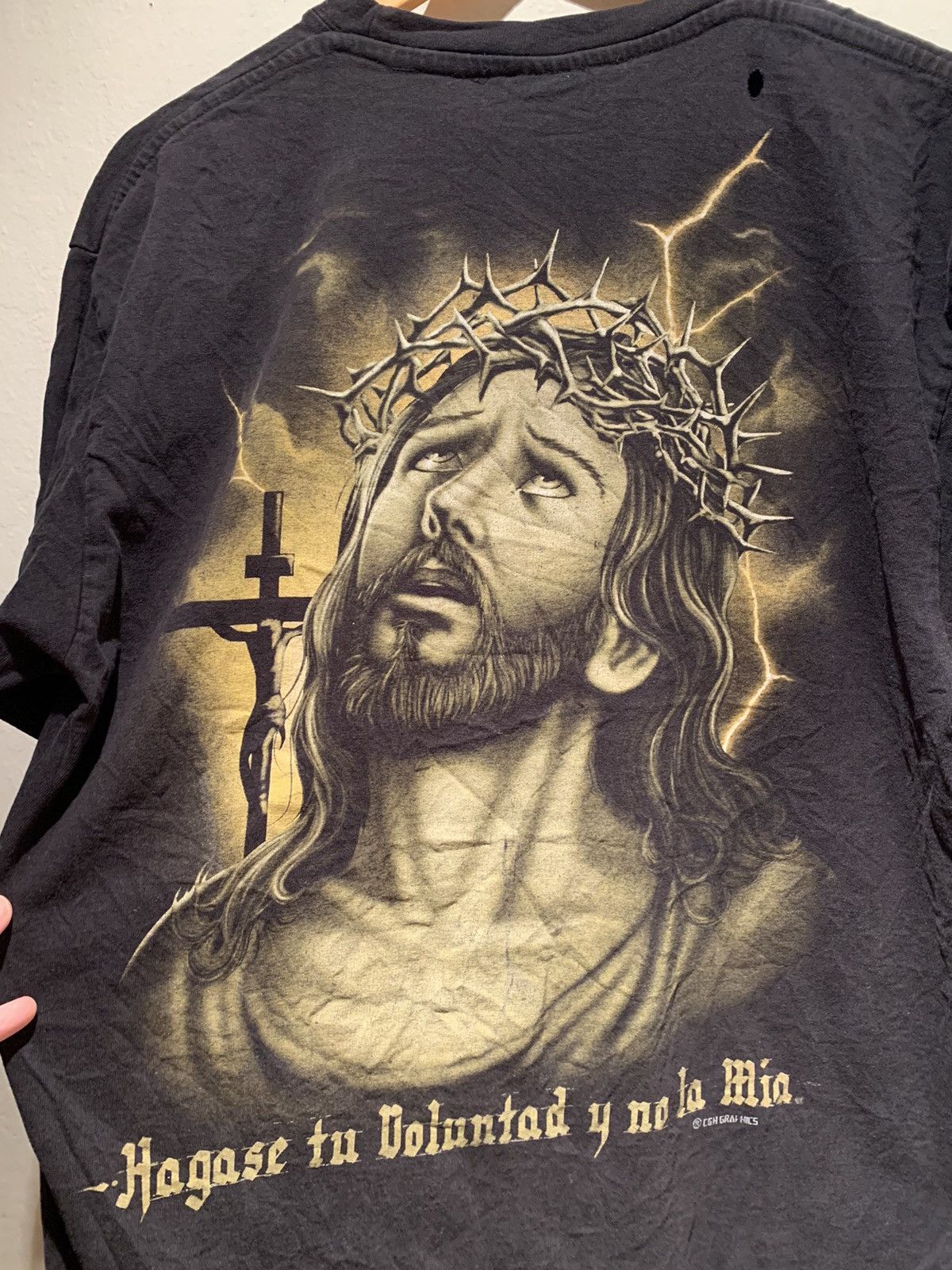 Other × Vintage *RARE* Vintage Jesus Christ Praying Hands Christian T-Shirt Size US L / EU 52-54 / 3 - 4 Thumbnail