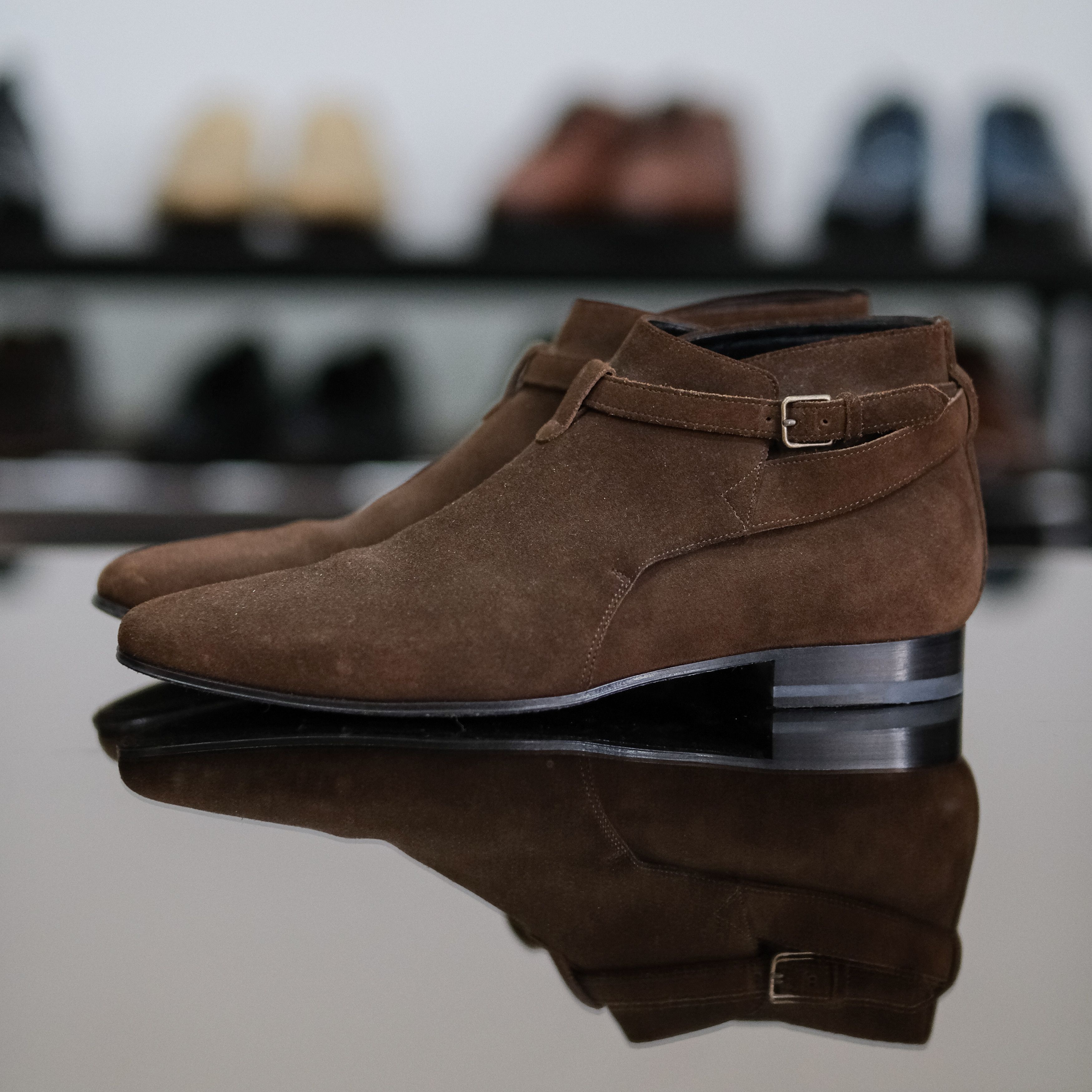 ?️ Auth SAINT LAURENT Paris JODHPUR London 20 Crop Ankle Boot Suede Sz 14 EU 48 Saint Laurent Paris oc11z0126 498372 Wyatt Jodhpur Boots in  main image 3