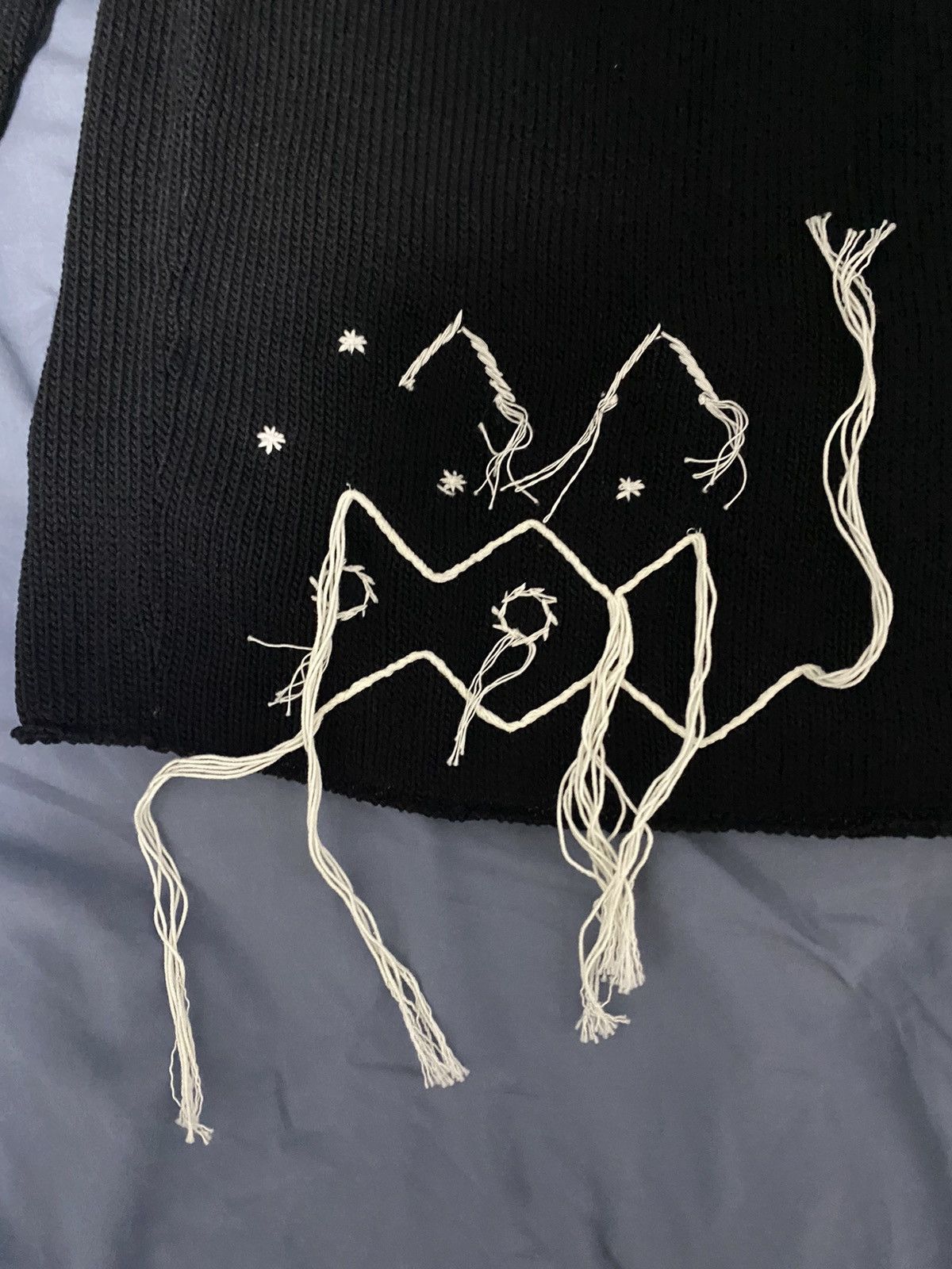 Jil Sander Embroidered Hanging Thread Cotton Sweater Size US M / EU 48-50 / 2 - 4 Thumbnail