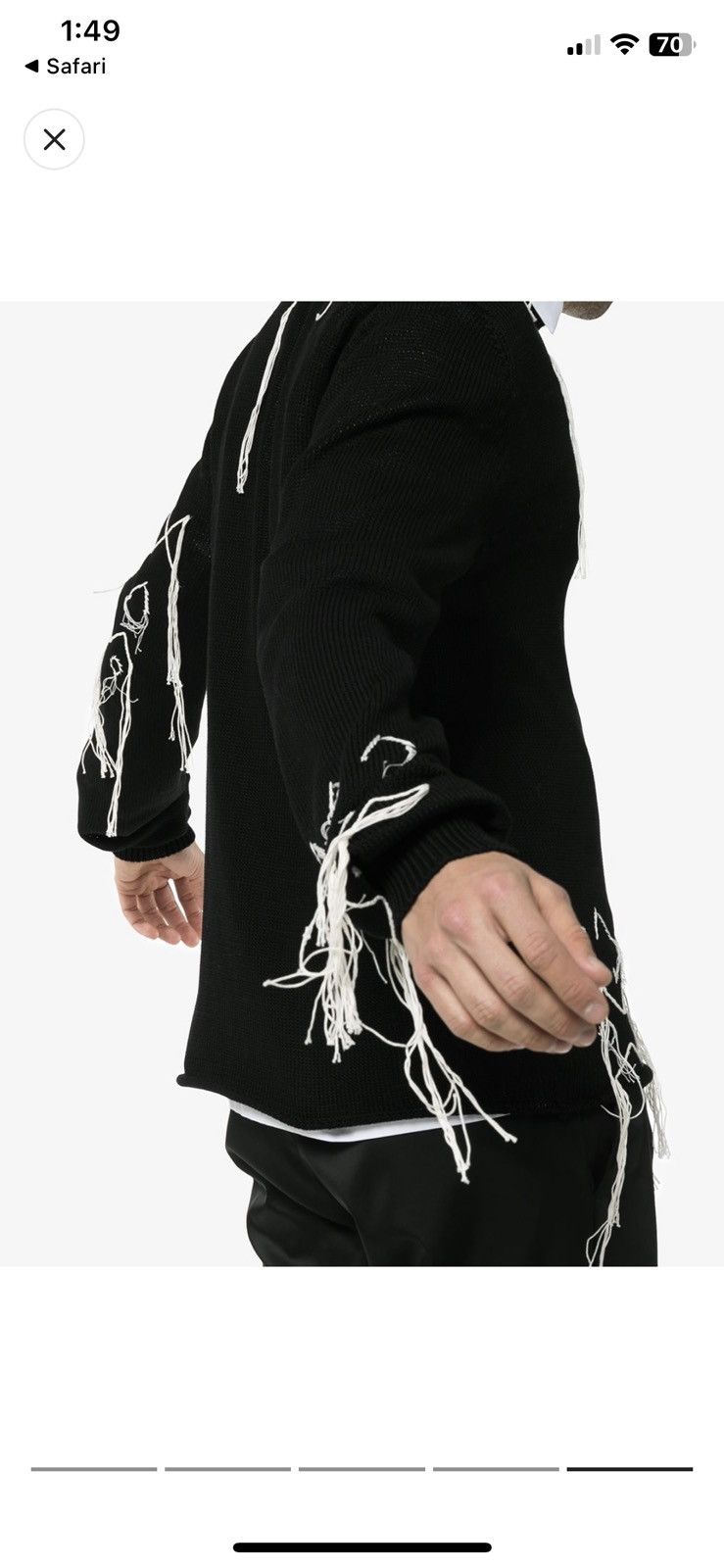 Jil Sander Embroidered Hanging Thread Cotton Sweater Size US M / EU 48-50 / 2 - 10 Thumbnail