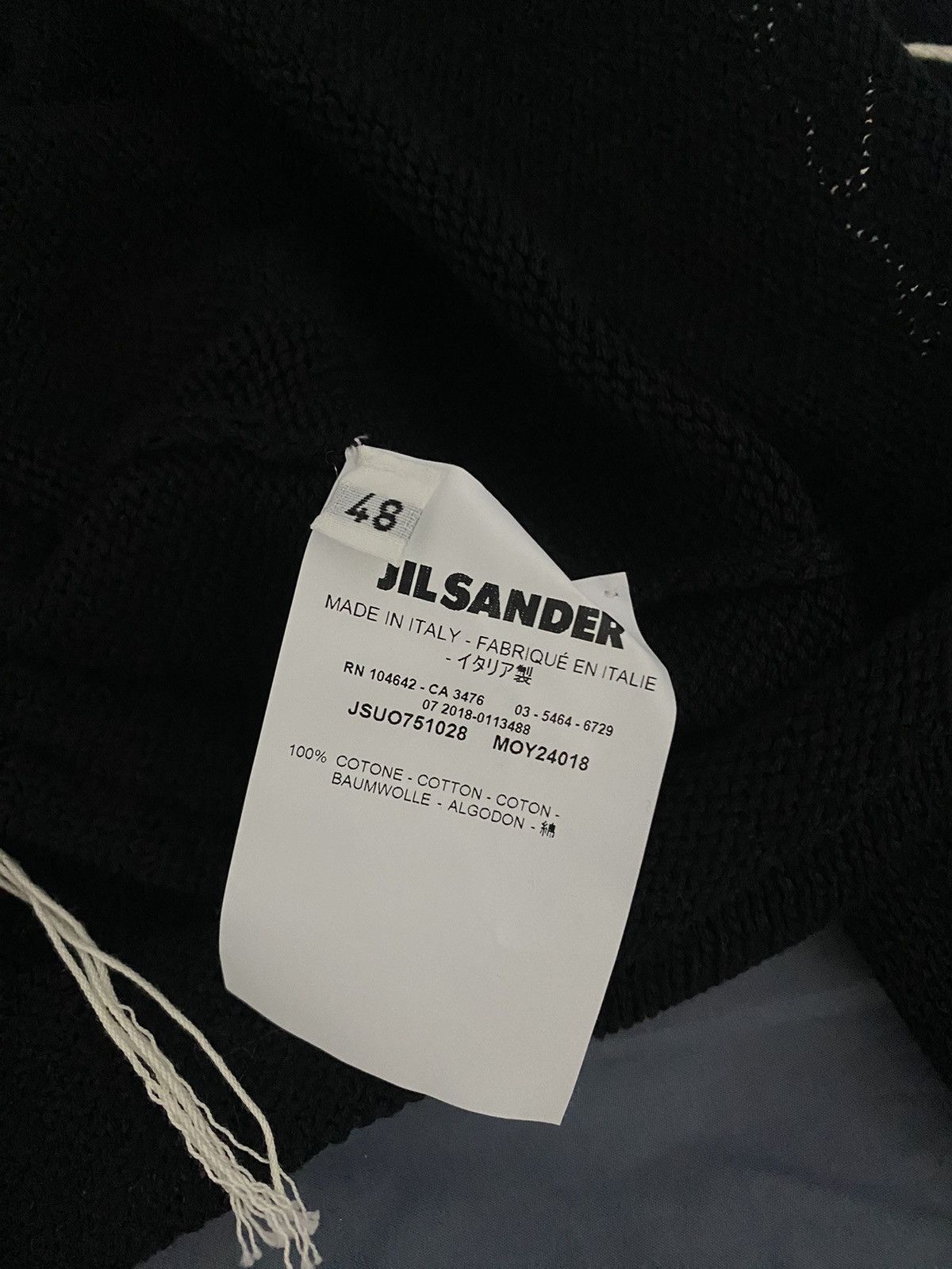 Jil Sander Embroidered Hanging Thread Cotton Sweater Size US M / EU 48-50 / 2 - 7 Thumbnail