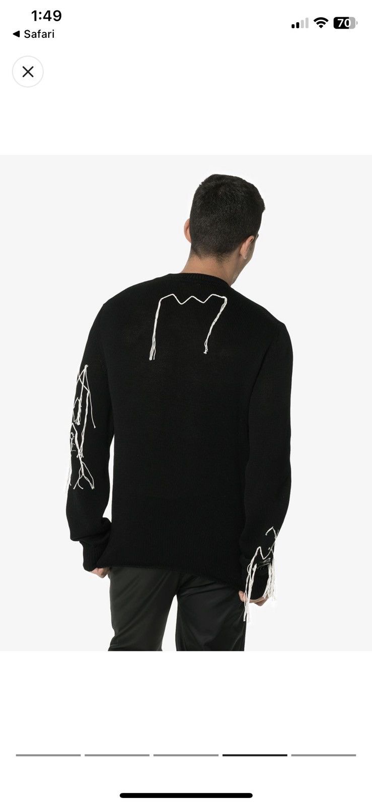 Jil Sander Embroidered Hanging Thread Cotton Sweater Size US M / EU 48-50 / 2 - 9 Thumbnail