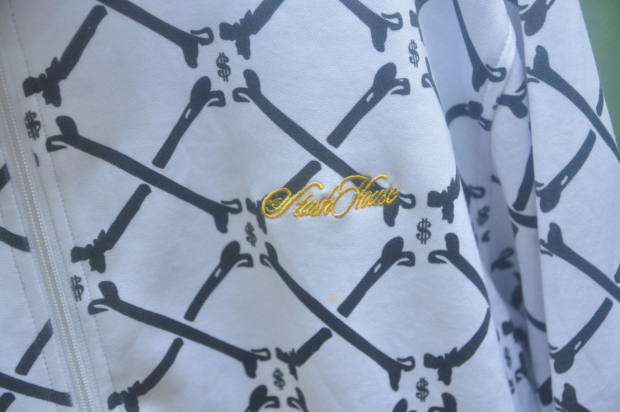 Designer × Japanese Brand × Vintage Hash House Fullprint Skull Money Sweater Size US XXL / EU 58 / 5 - 4 Thumbnail