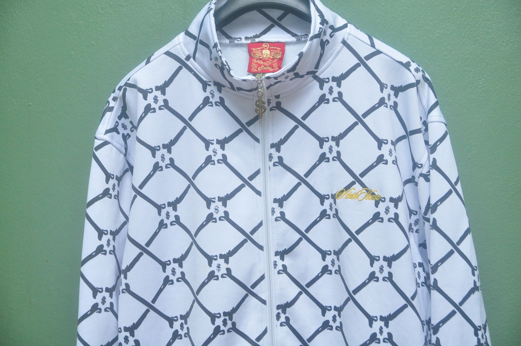 Designer × Japanese Brand × Vintage Hash House Fullprint Skull Money Sweater Size US XXL / EU 58 / 5 - 3 Thumbnail